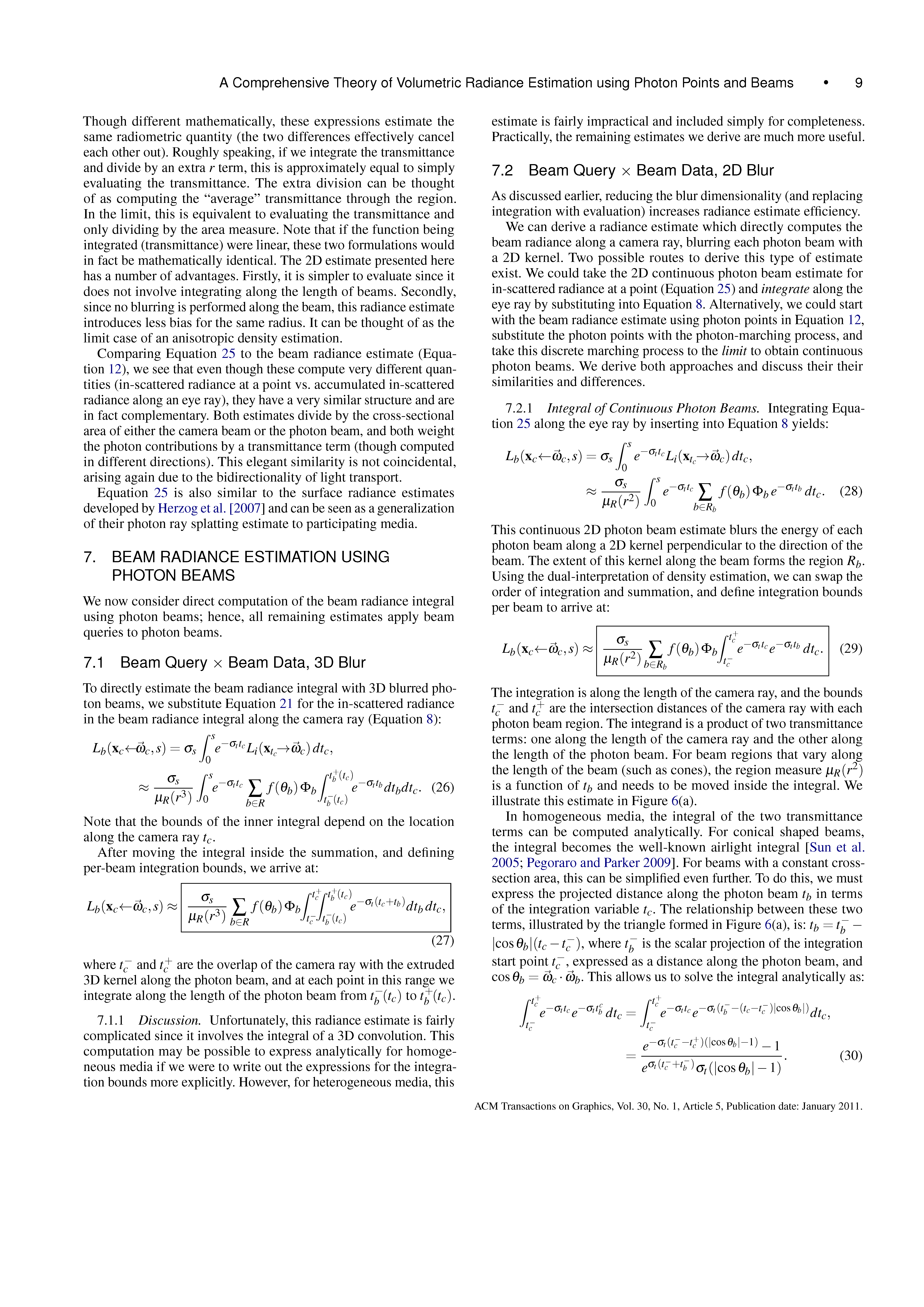 A Comprehensive Theory of Volumetric Radiance Estimation Using Photon Points and Beams Page 9