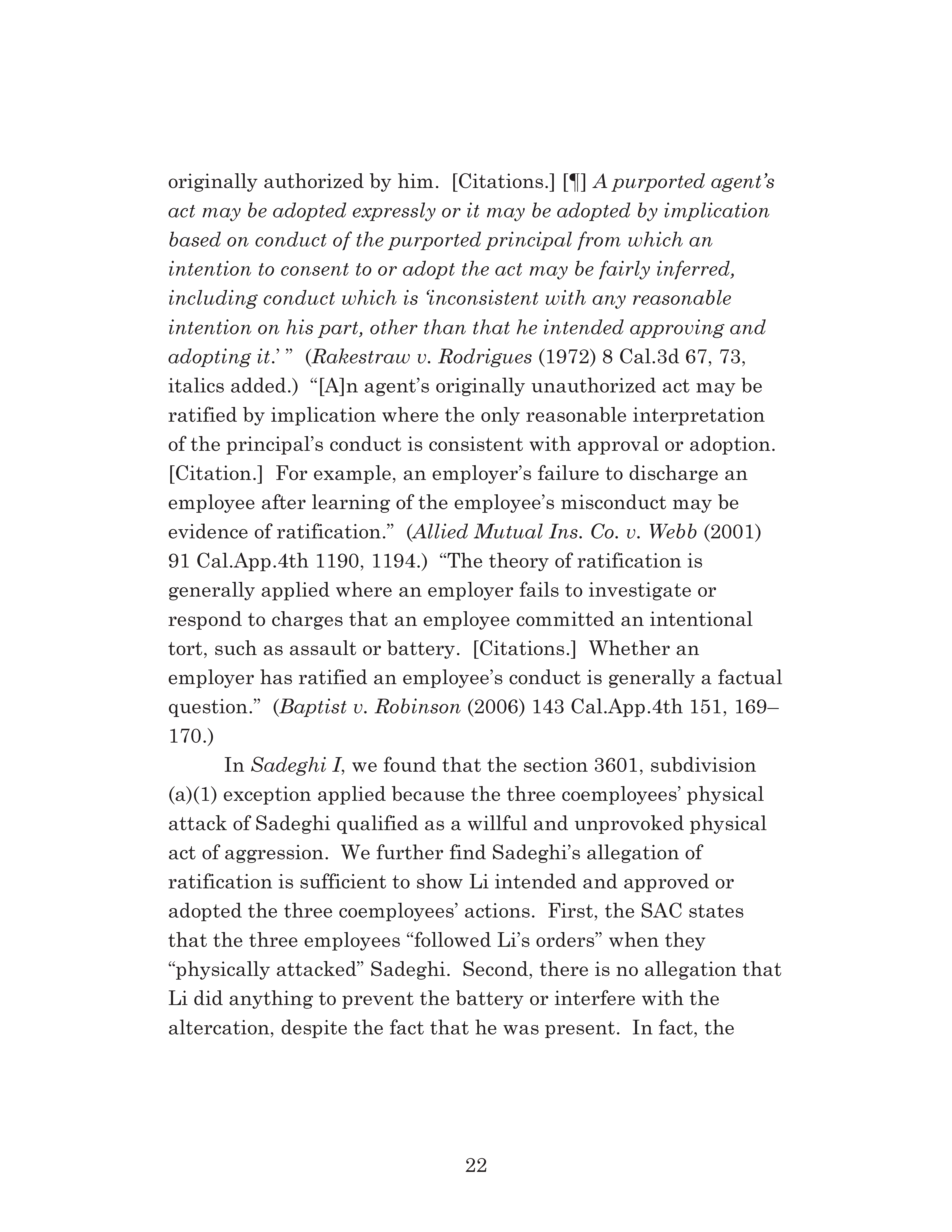 Appellate Court's Opinion Upholding Sadeghi's Claims for Fraud, Battery and IIED Against Li Page 22