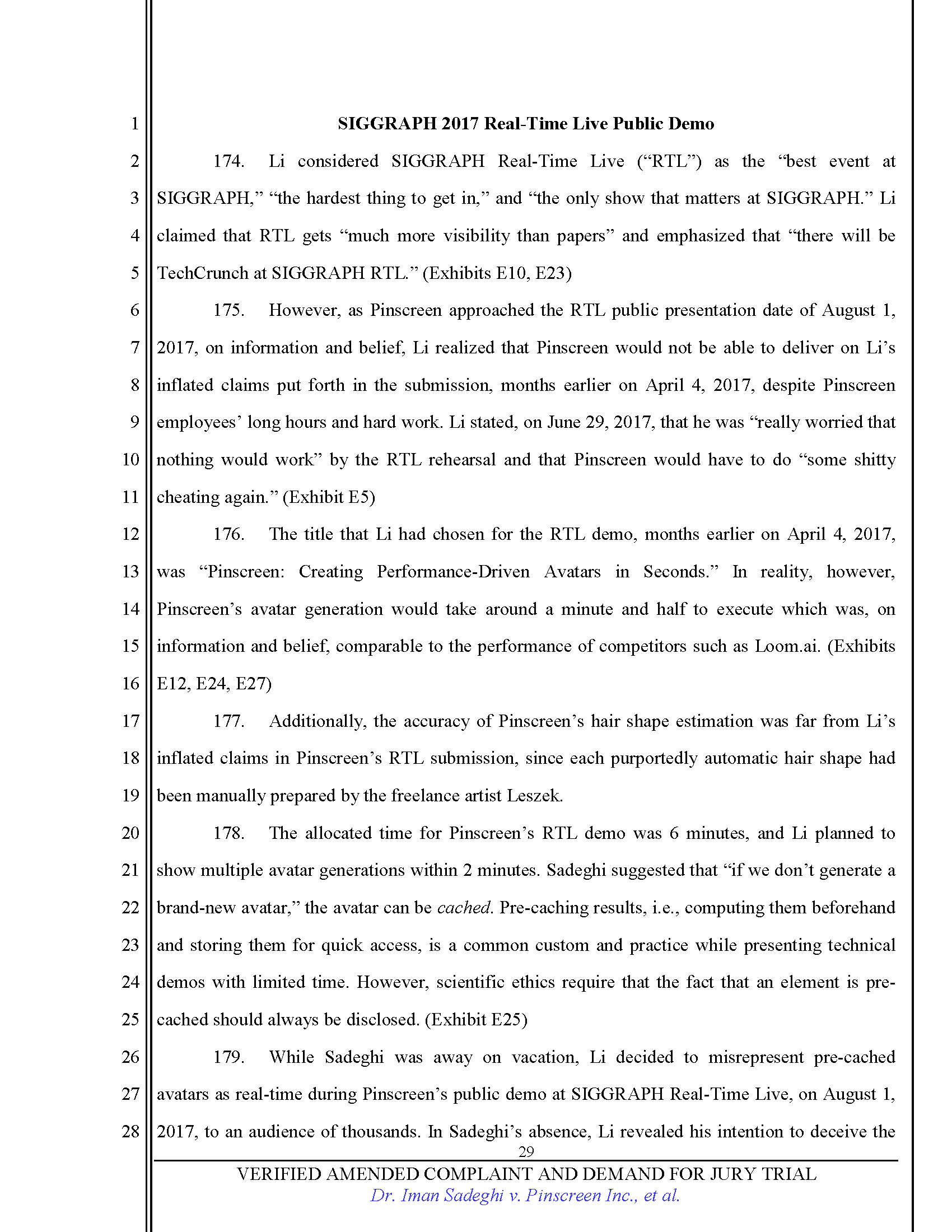 First Amended Complaint (FAC) Page 29