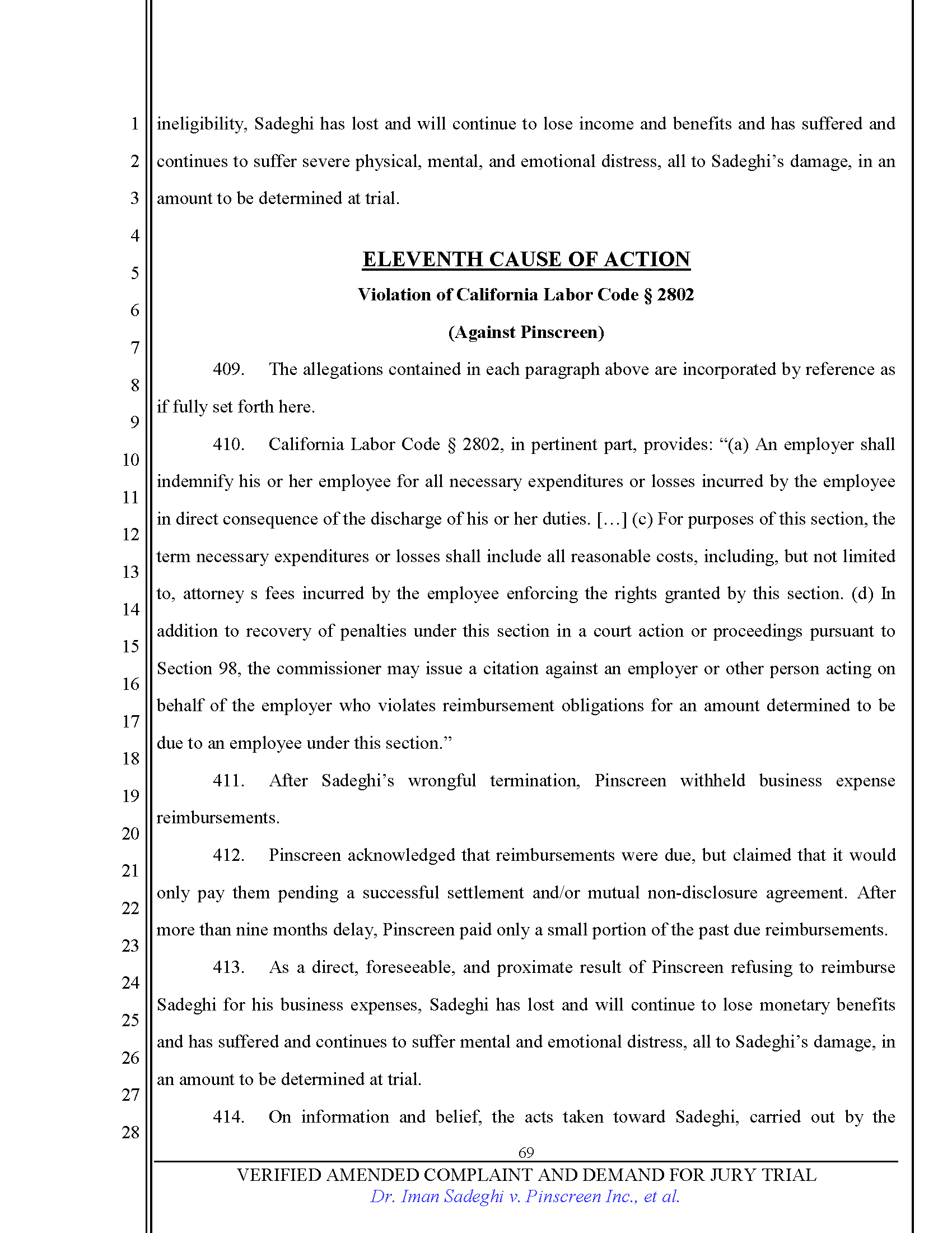 First Amended Complaint (FAC) Page 69