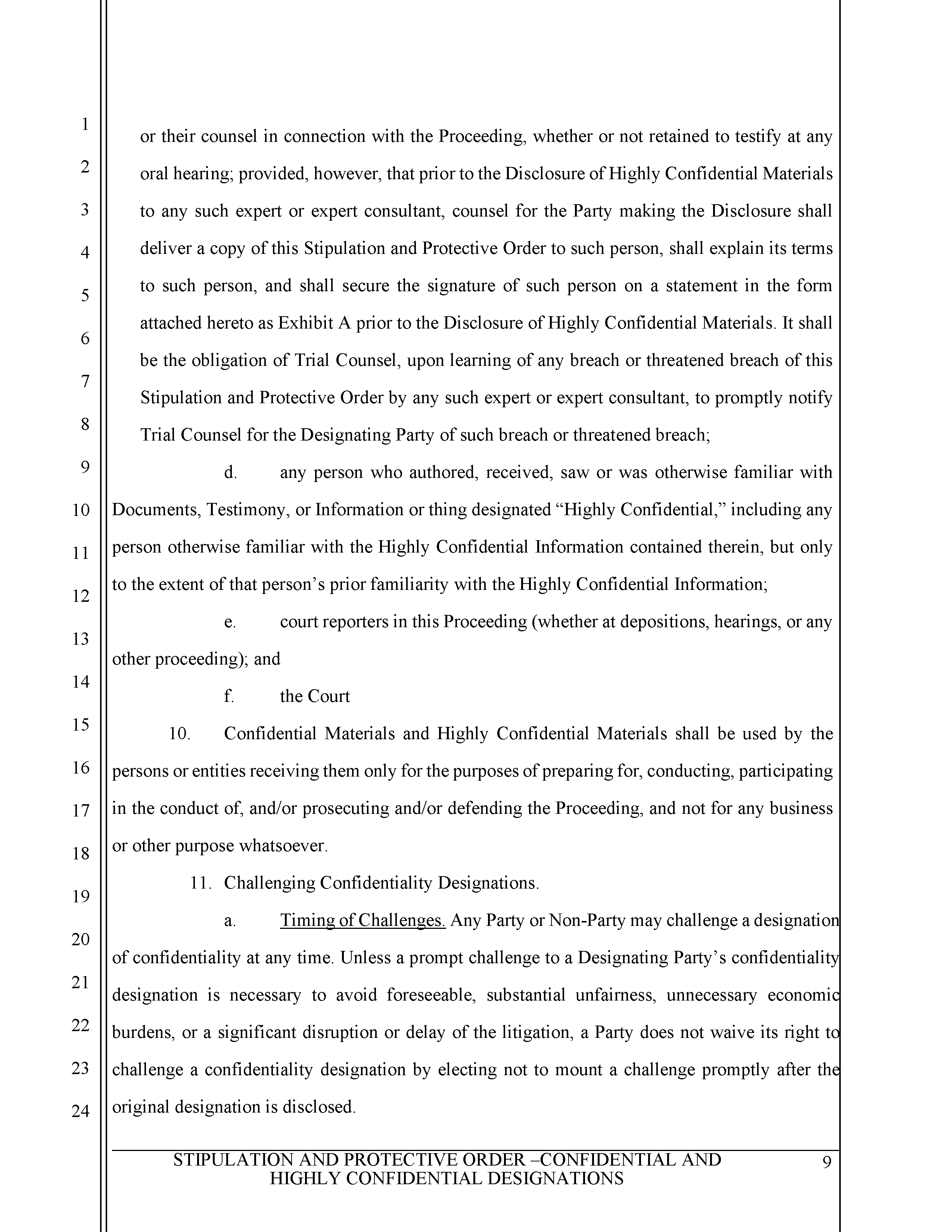 Protective Order Page 9
