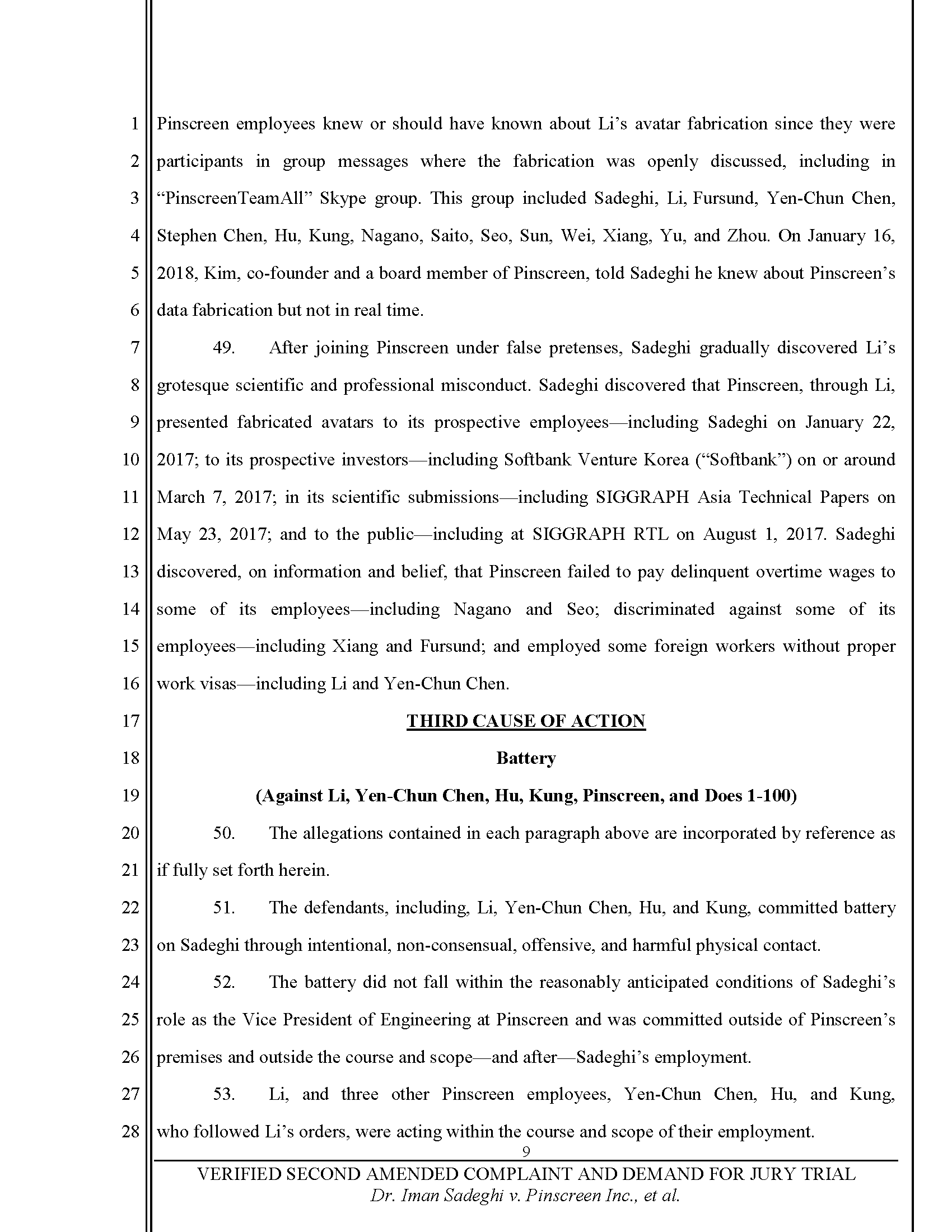 Second Amended Complaint (SAC) Page 10