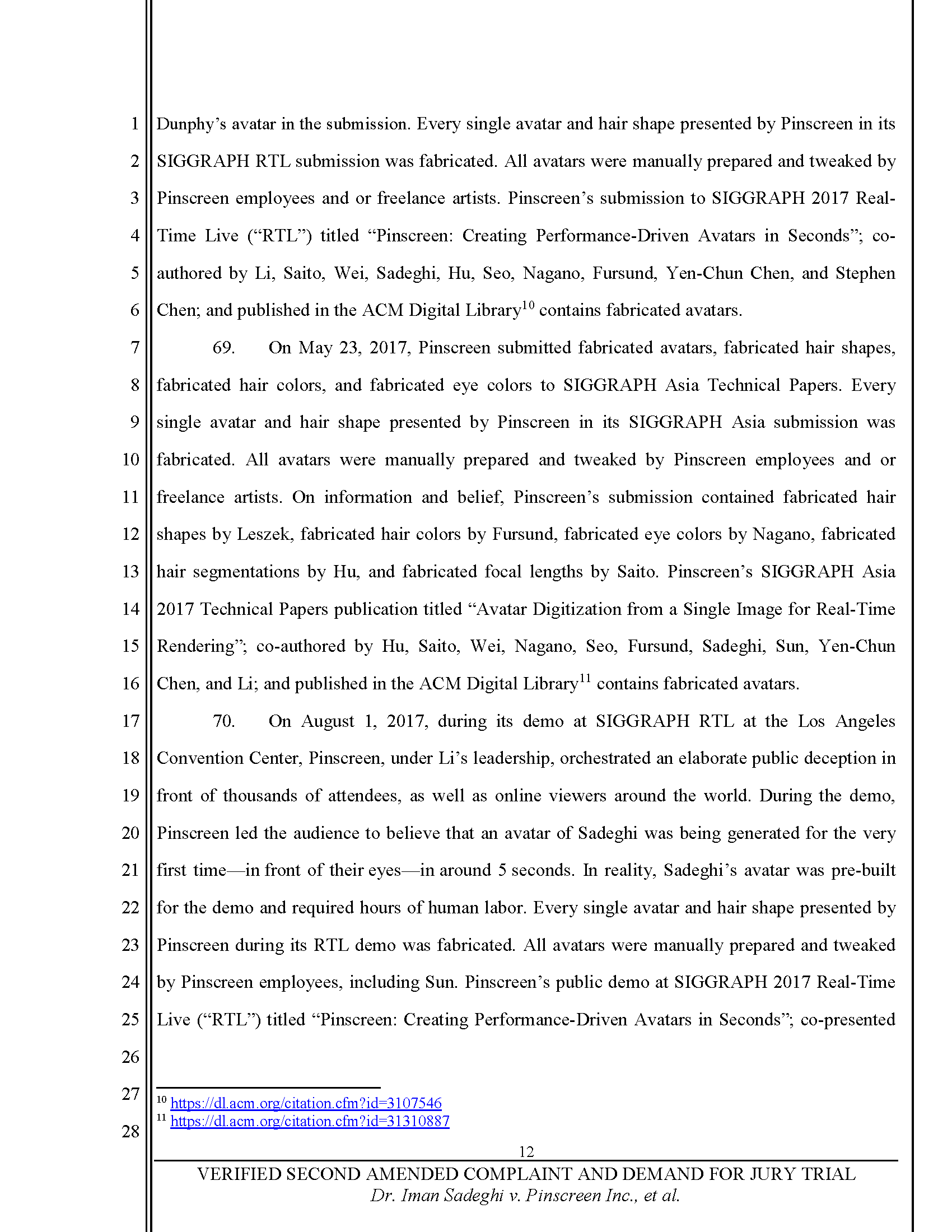 Second Amended Complaint (SAC) Page 13