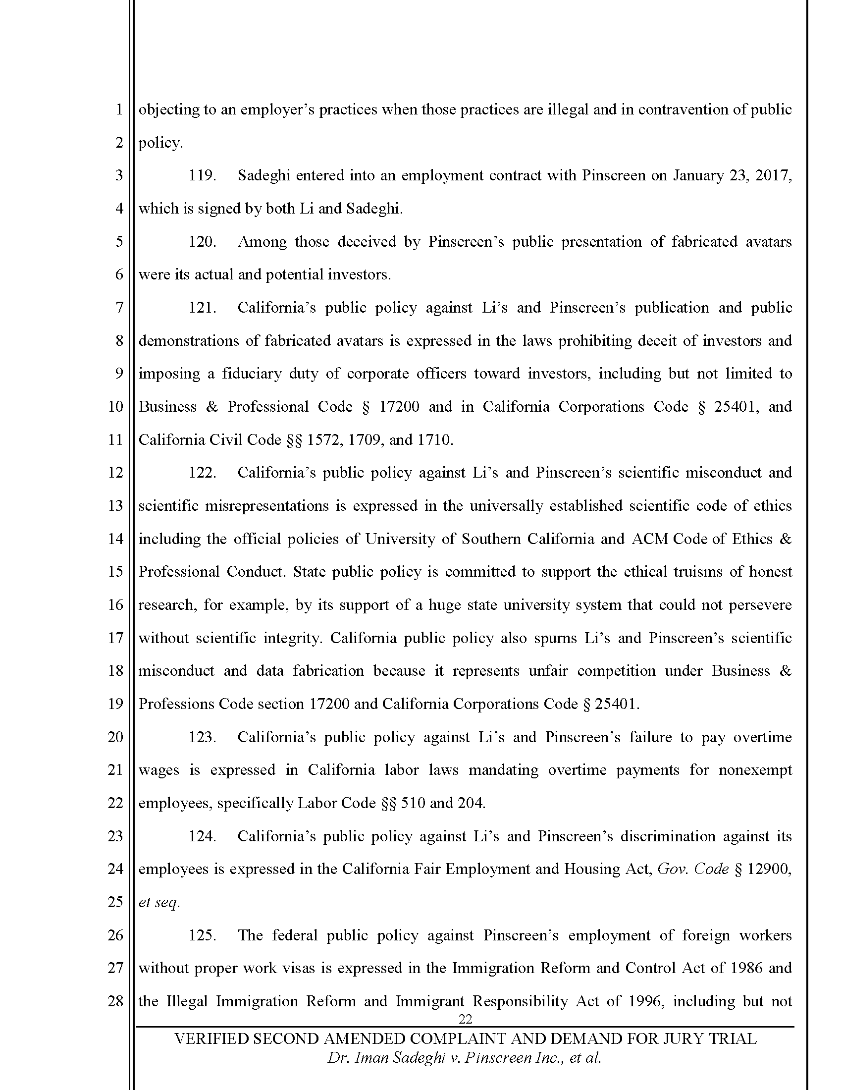 Second Amended Complaint (SAC) Page 23