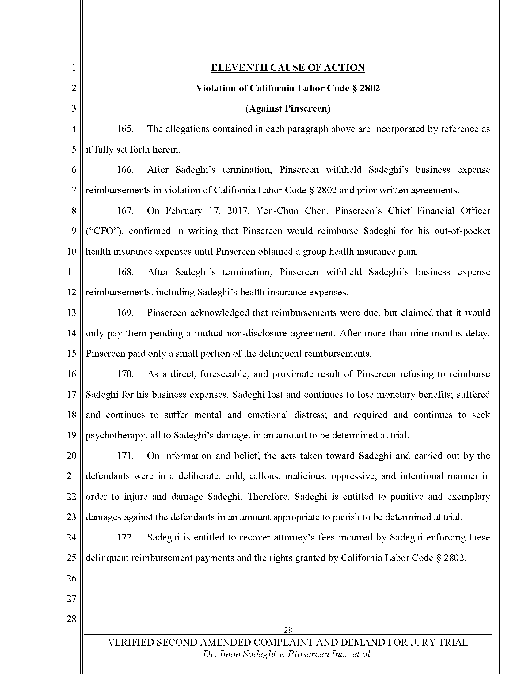 Second Amended Complaint (SAC) Page 29