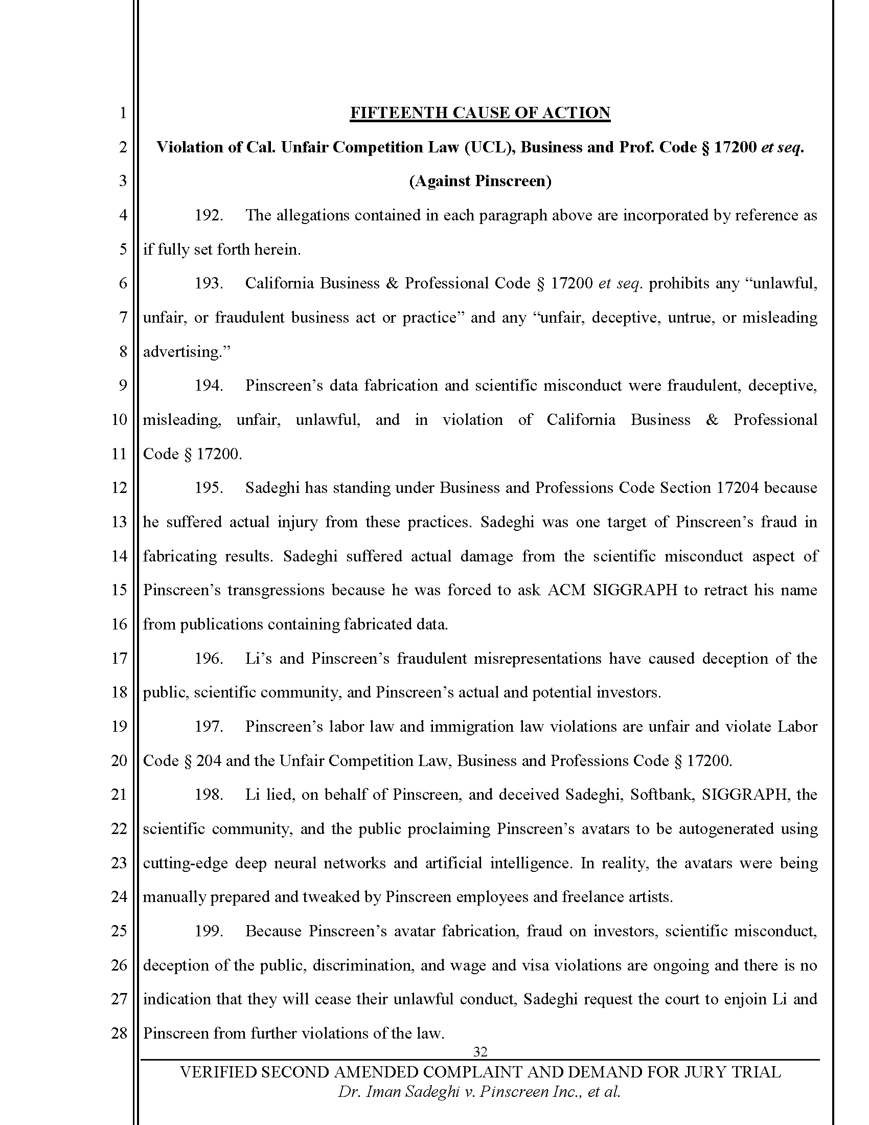 Second Amended Complaint (SAC) Page 33