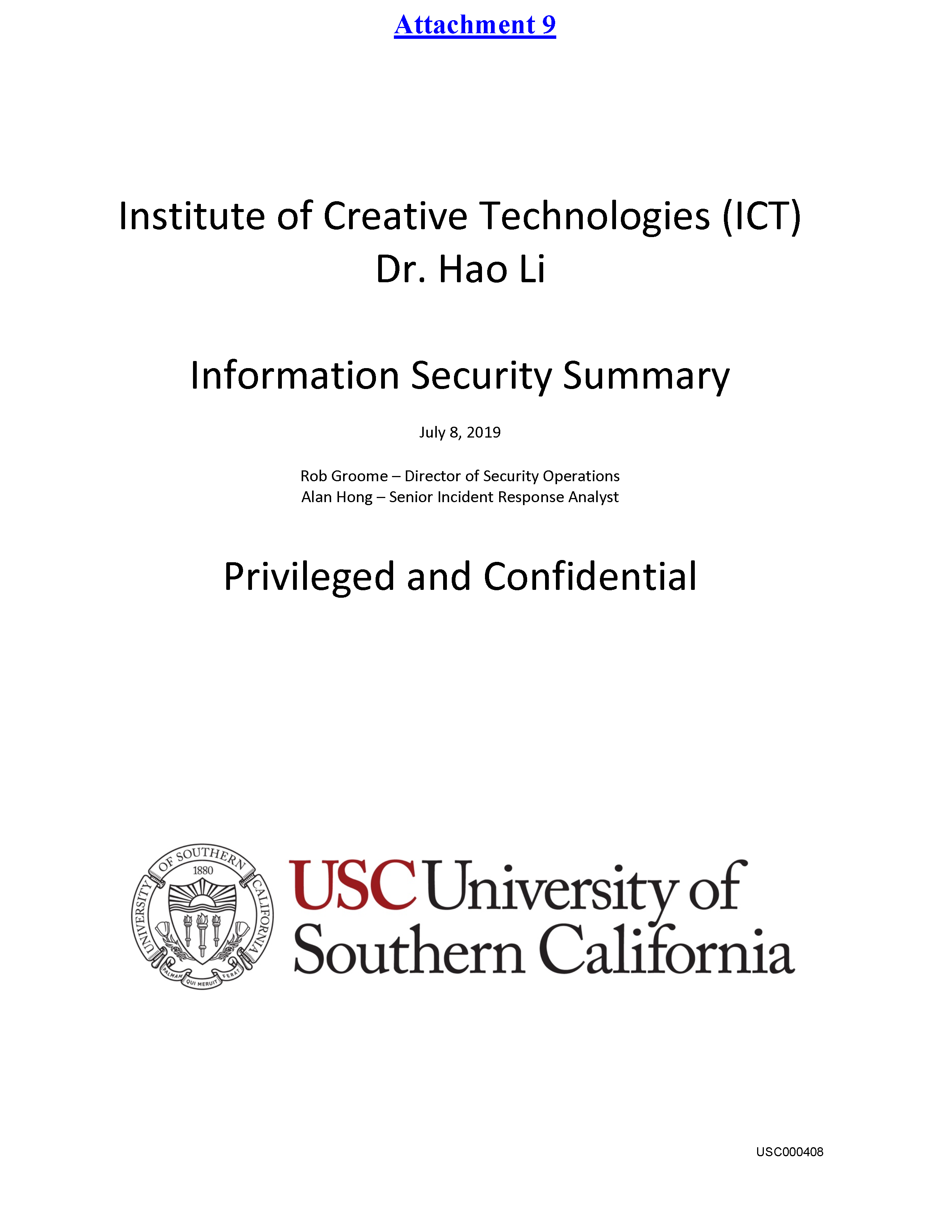 USC's Investigation Report re Hao Li's and Pinscreen's Scientific Misconduct at ACM SIGGRAPH RTL 2017 [Summary] Page 56