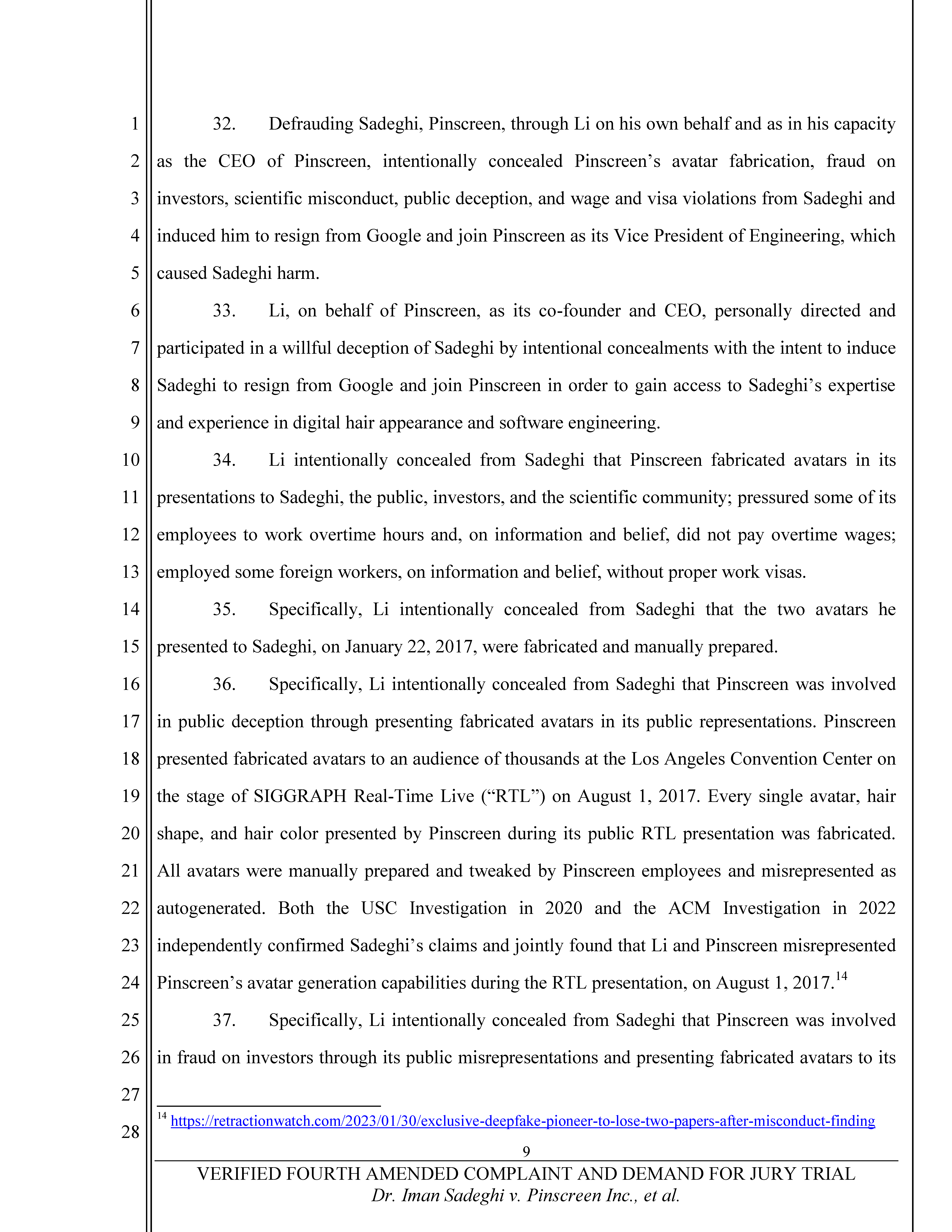 Fourth Amended Complaint (4AC) Page 10