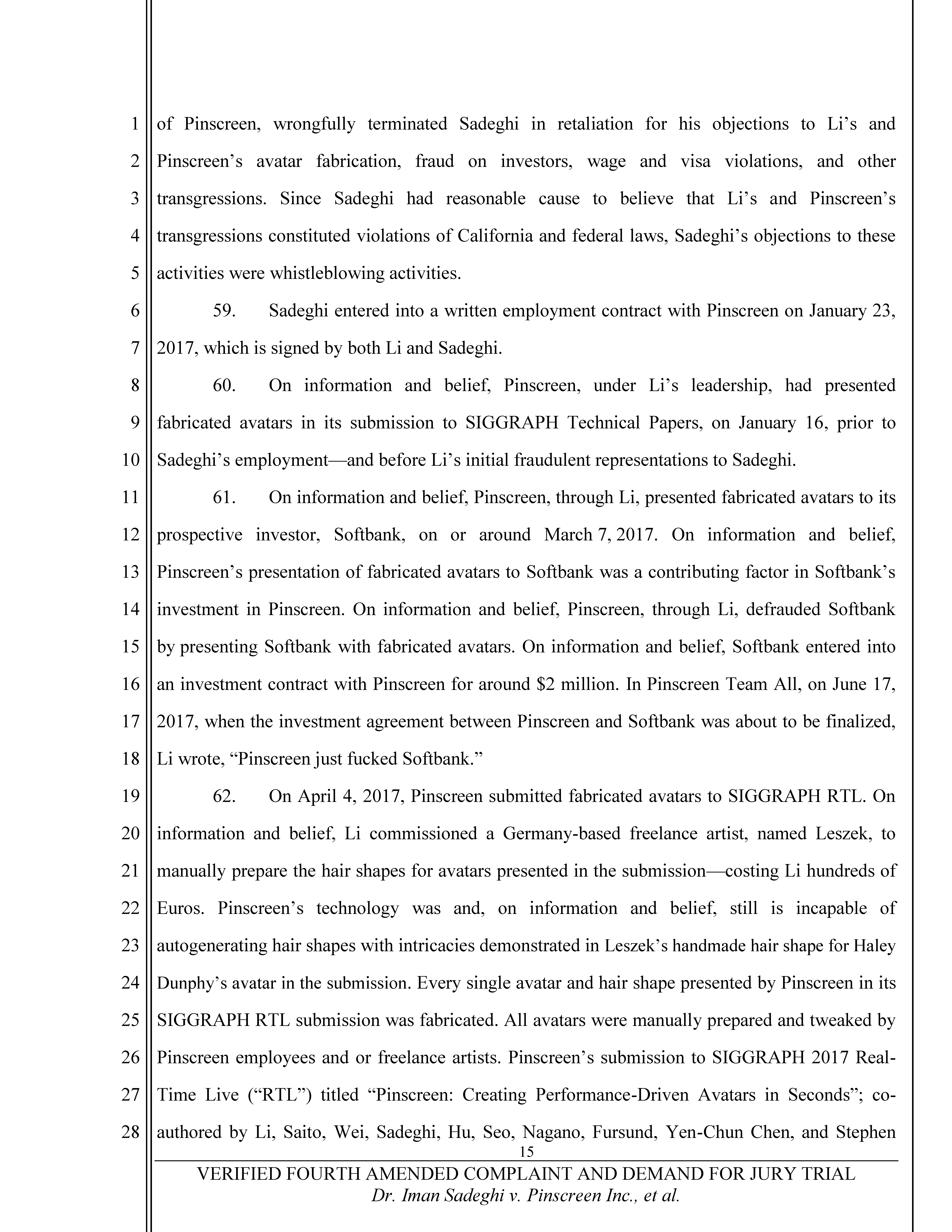 Fourth Amended Complaint (4AC) Page 16