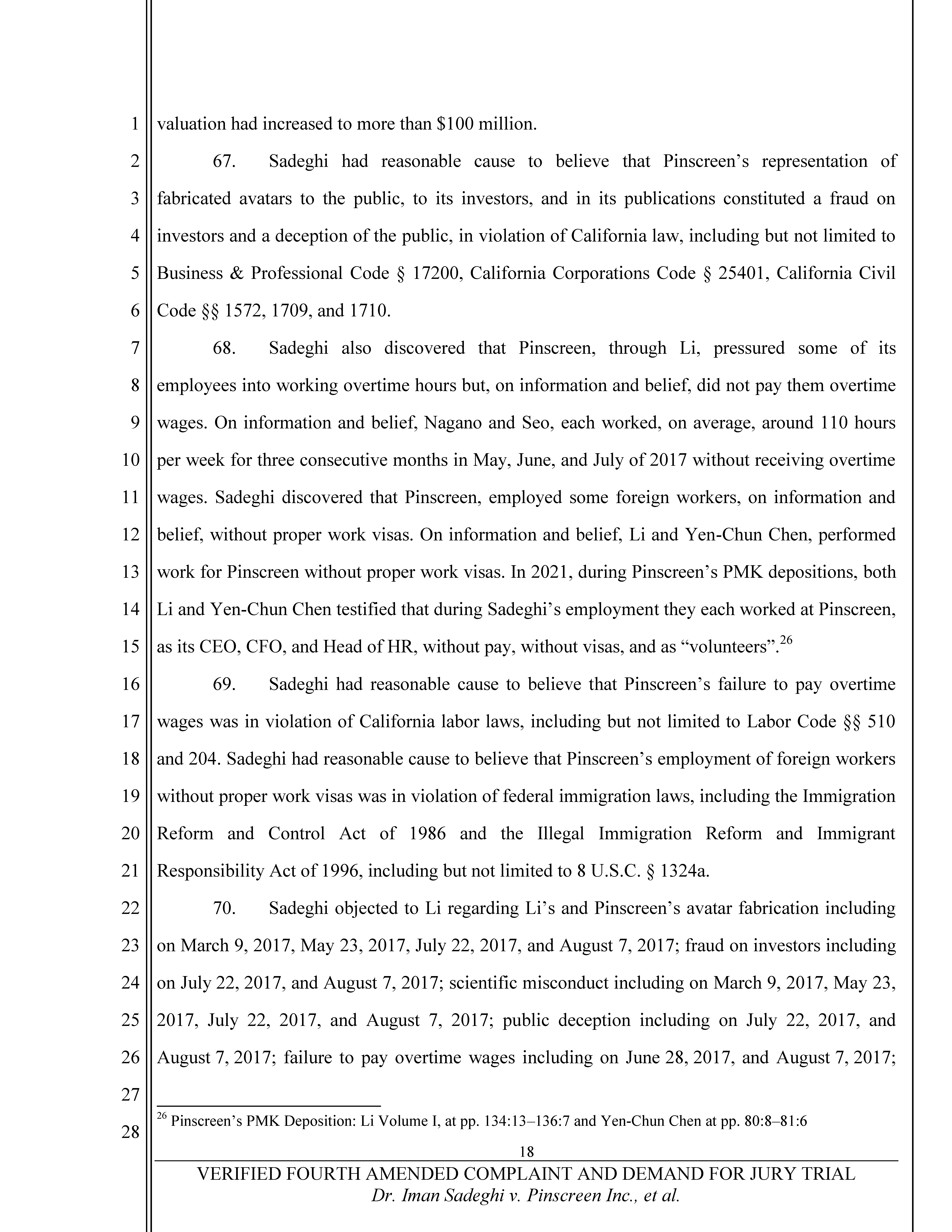 Fourth Amended Complaint (4AC) Page 19