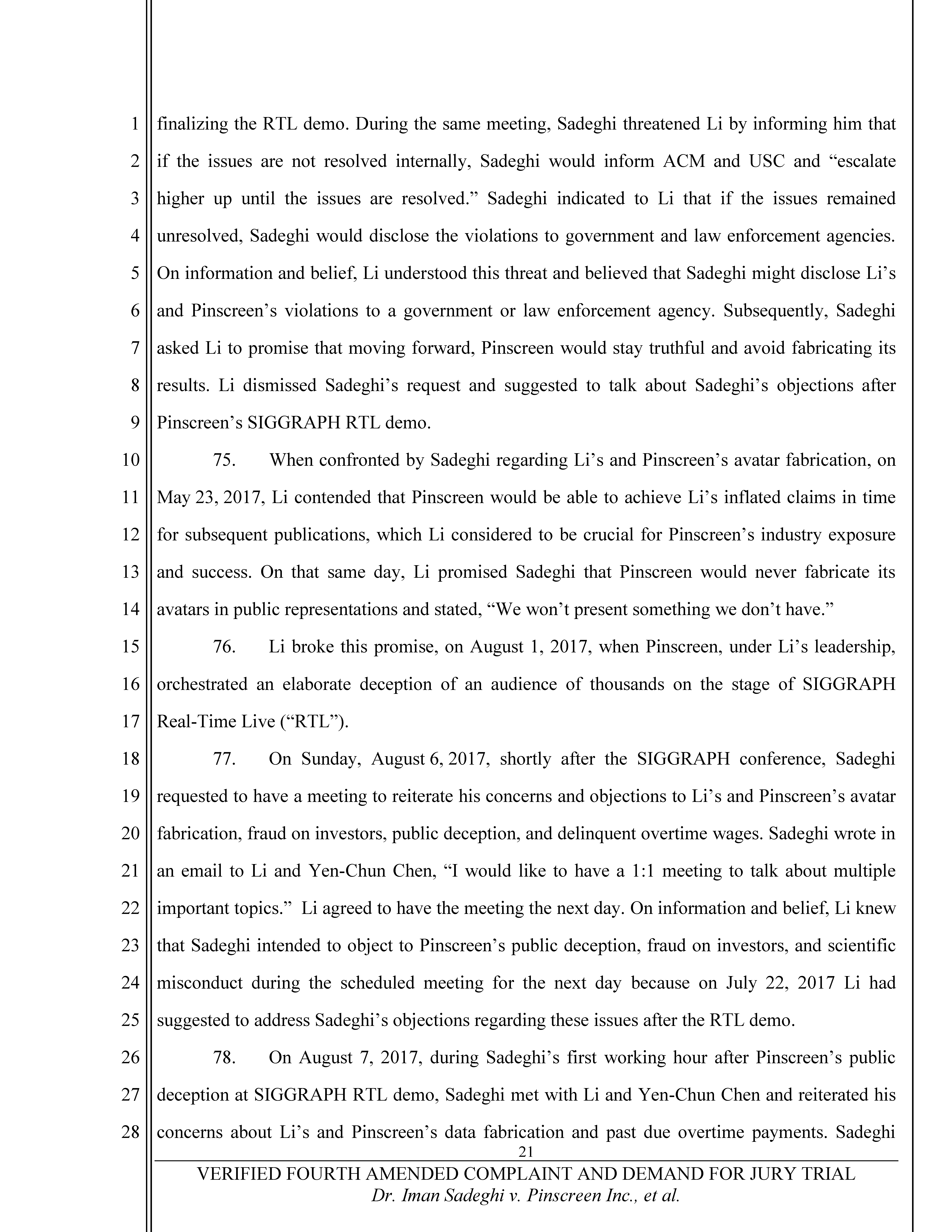 Fourth Amended Complaint (4AC) Page 22