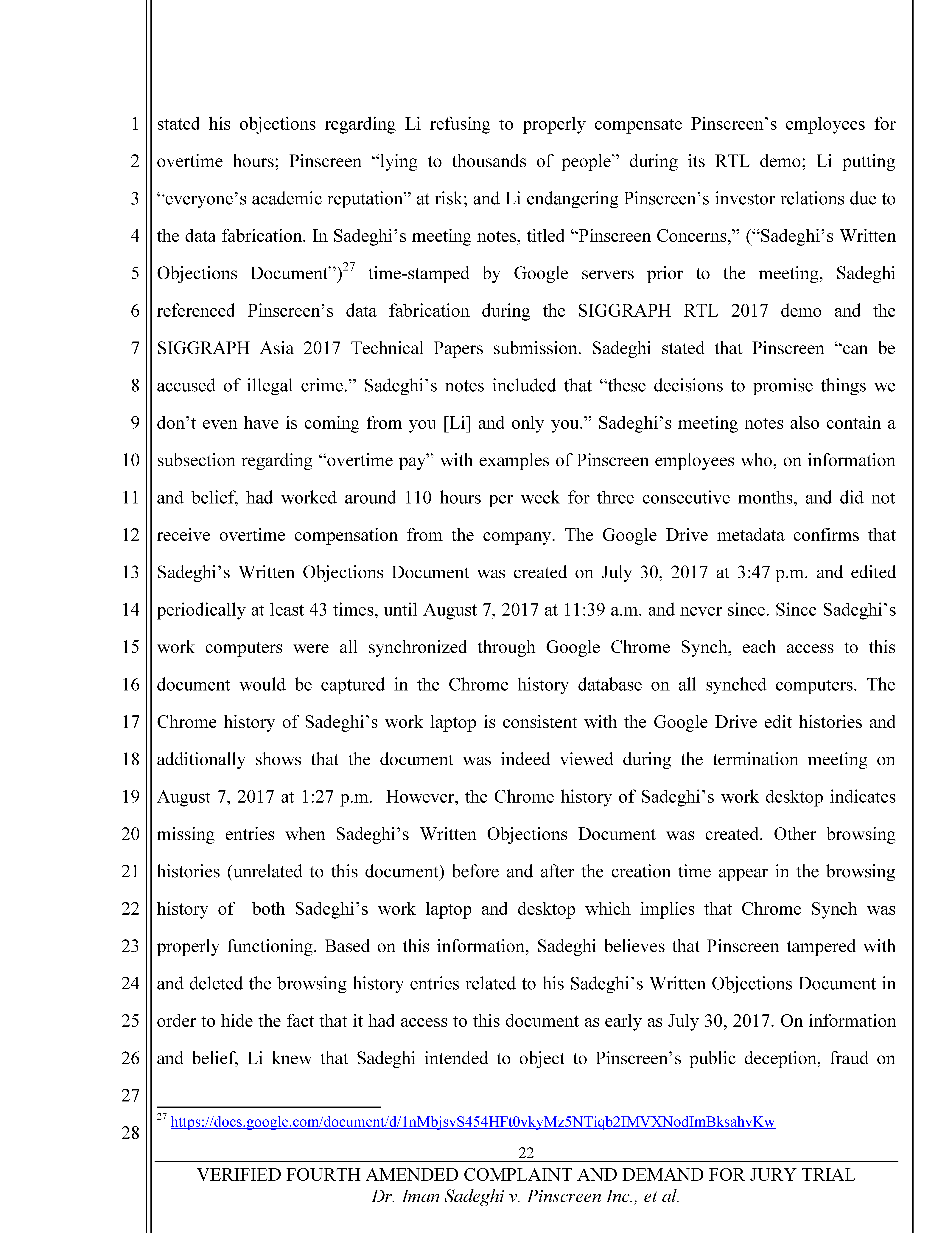 Fourth Amended Complaint (4AC) Page 23