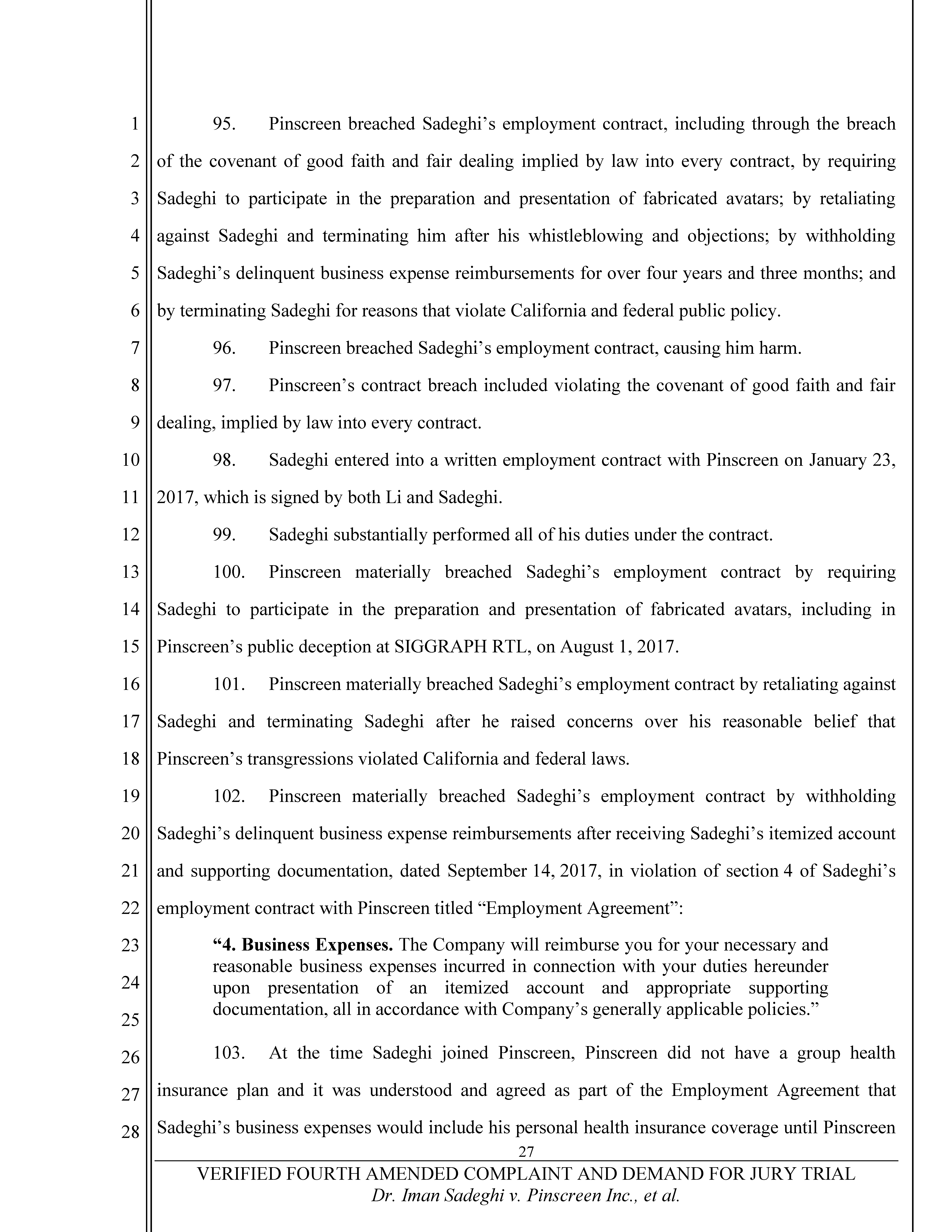 Fourth Amended Complaint (4AC) Page 28