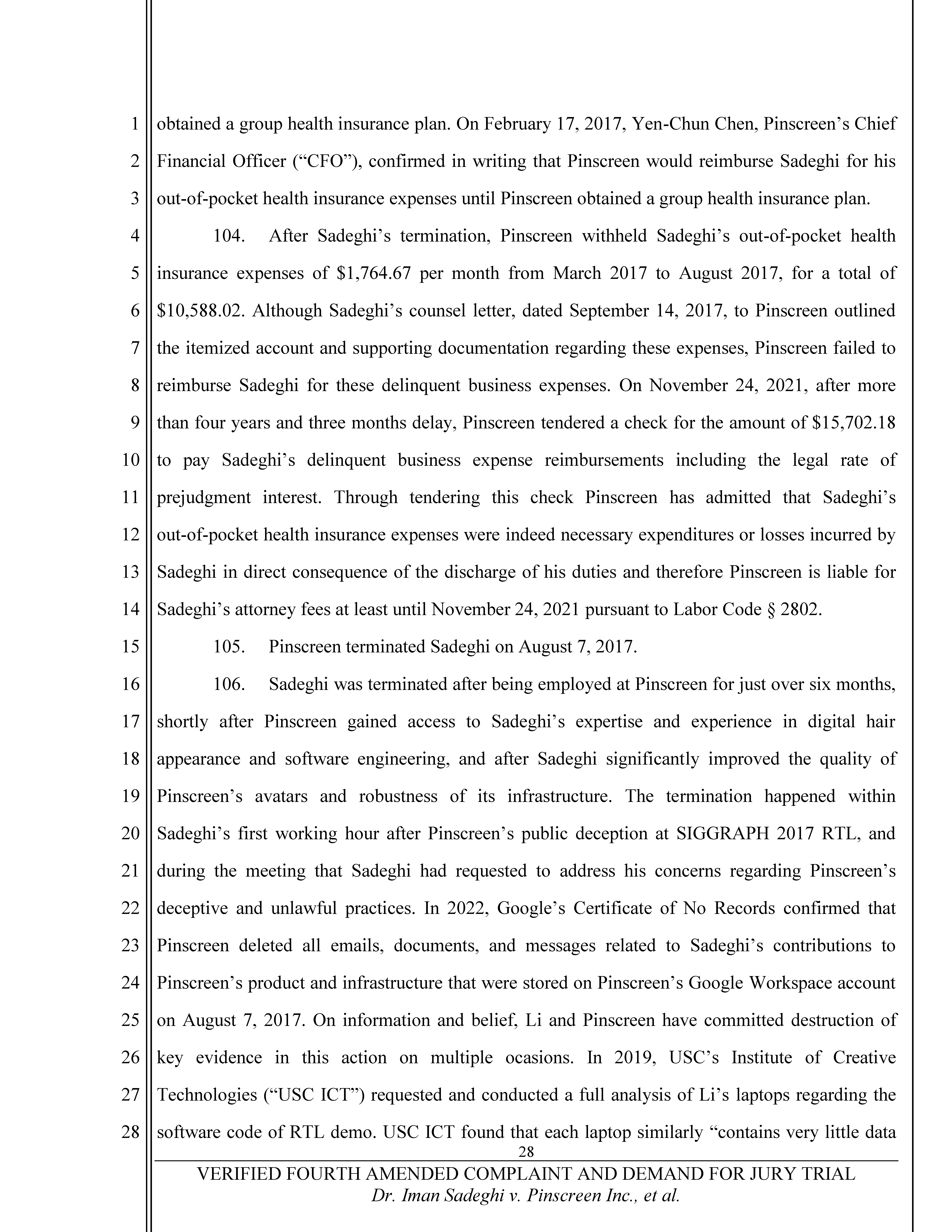 Fourth Amended Complaint (4AC) Page 29