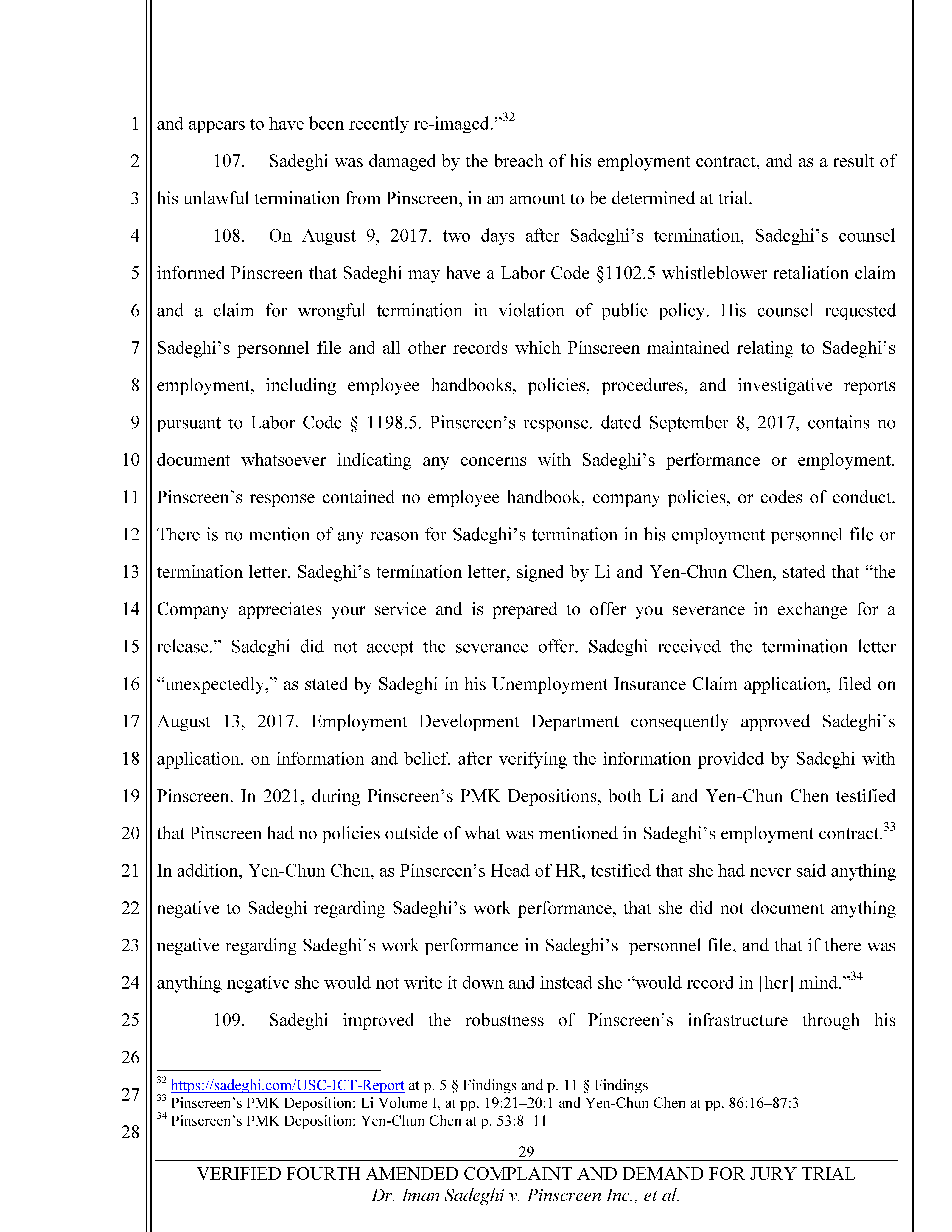 Fourth Amended Complaint (4AC) Page 30