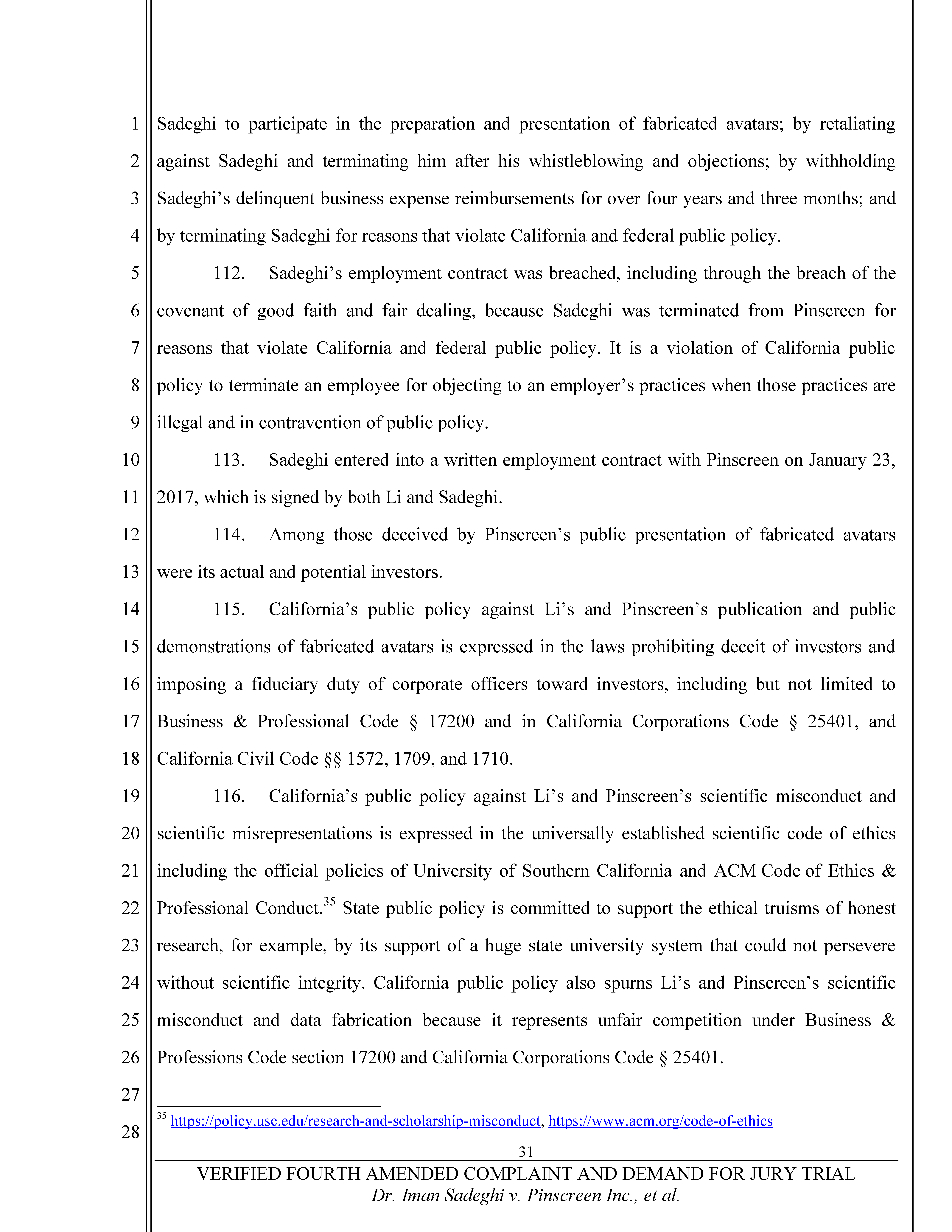 Fourth Amended Complaint (4AC) Page 32