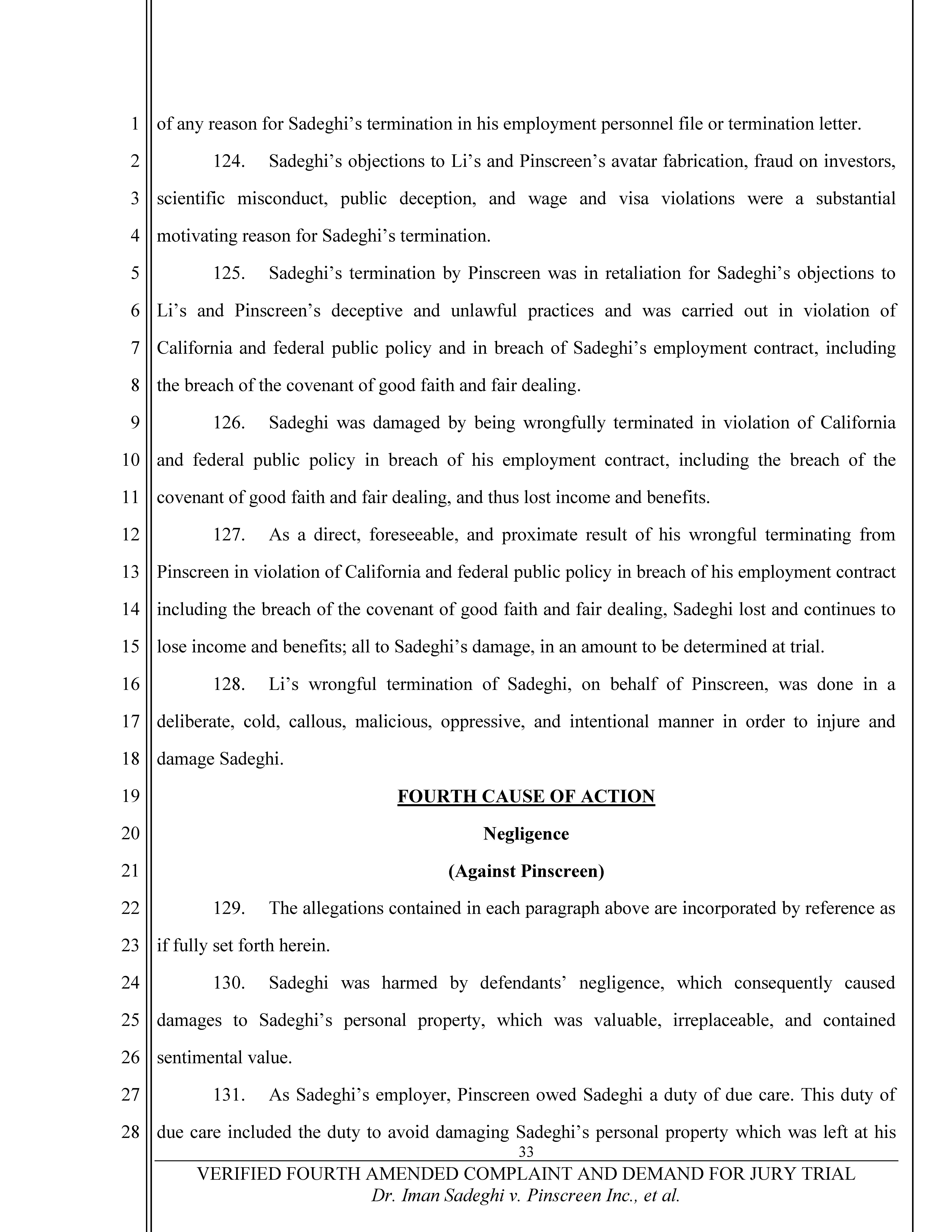 Fourth Amended Complaint (4AC) Page 34