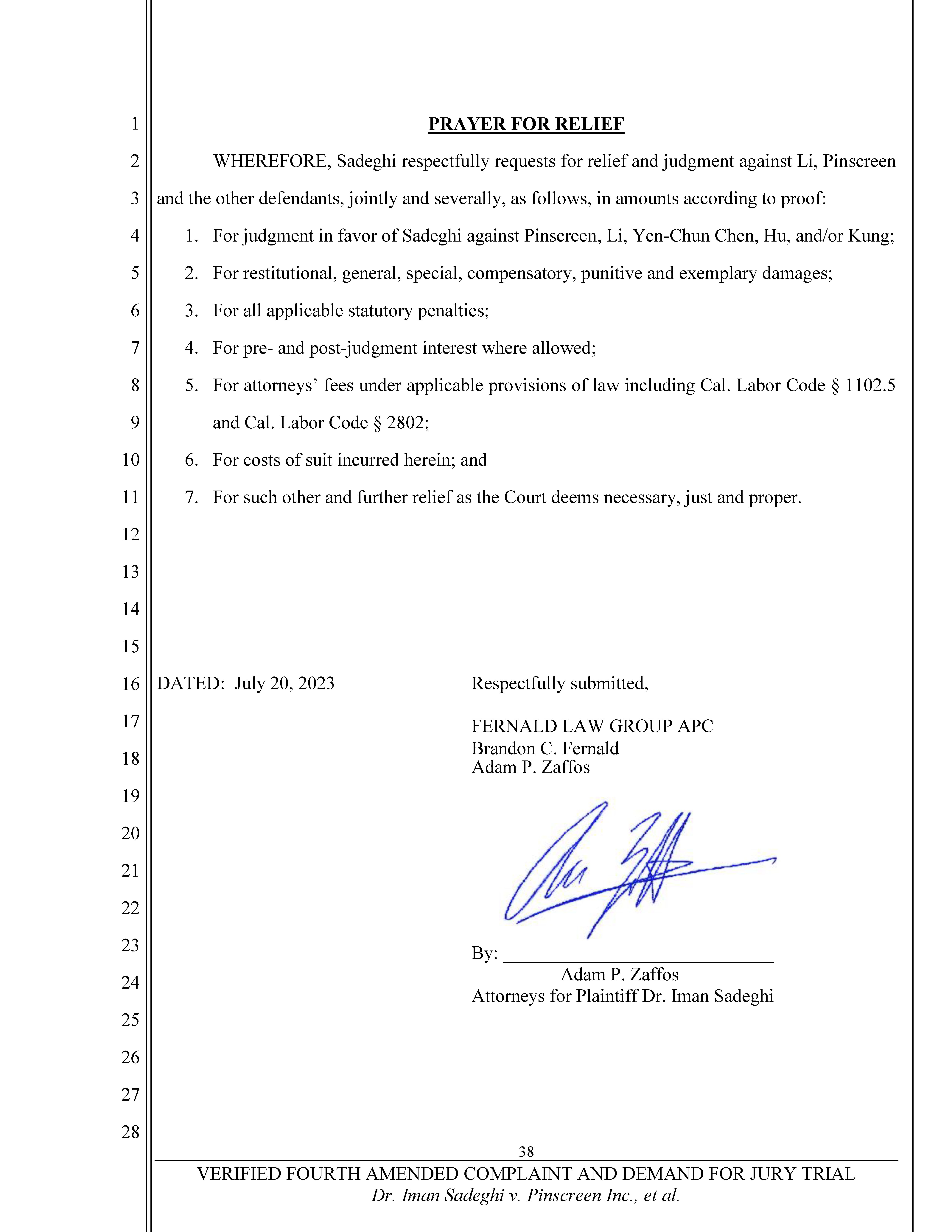 Fourth Amended Complaint (4AC) Page 39