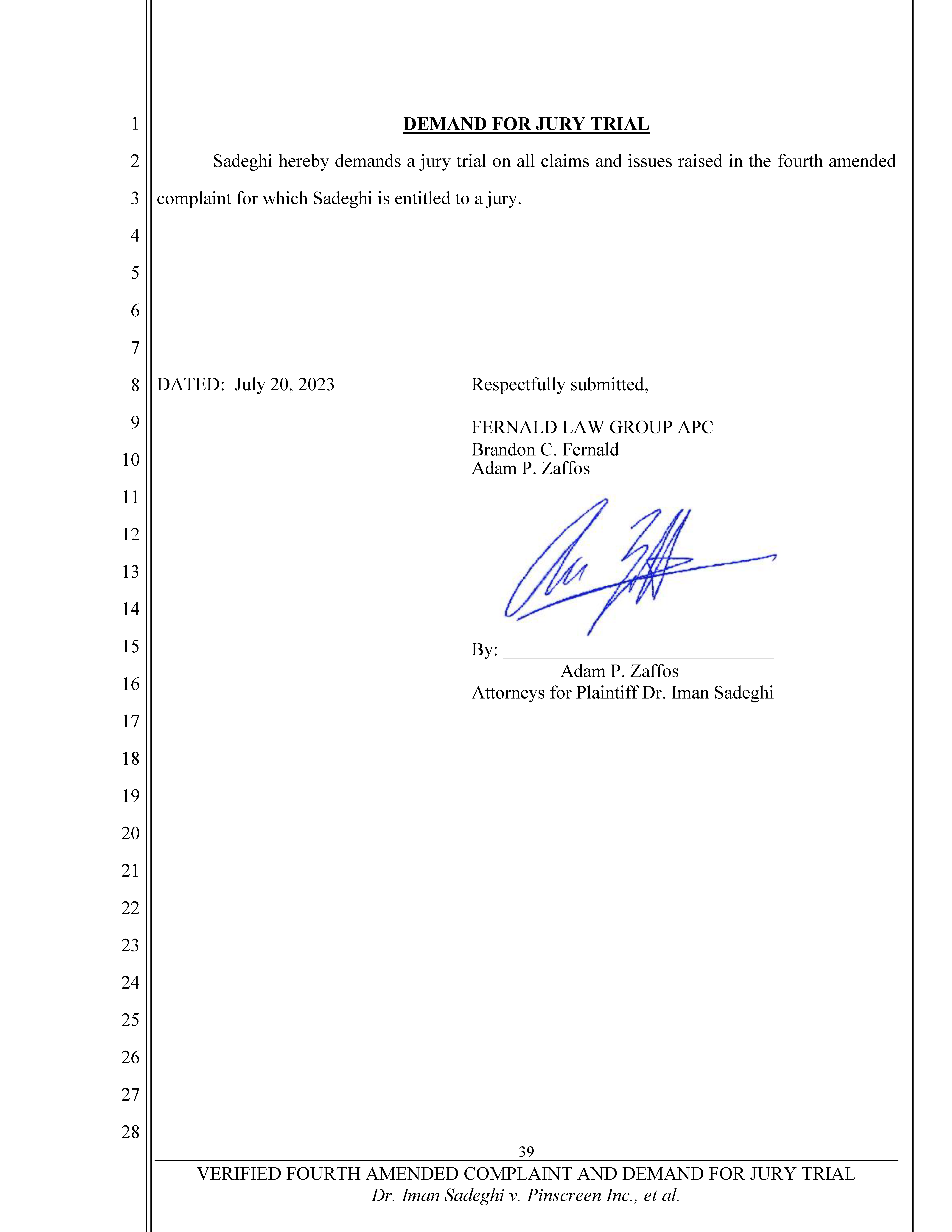 Fourth Amended Complaint (4AC) Page 40