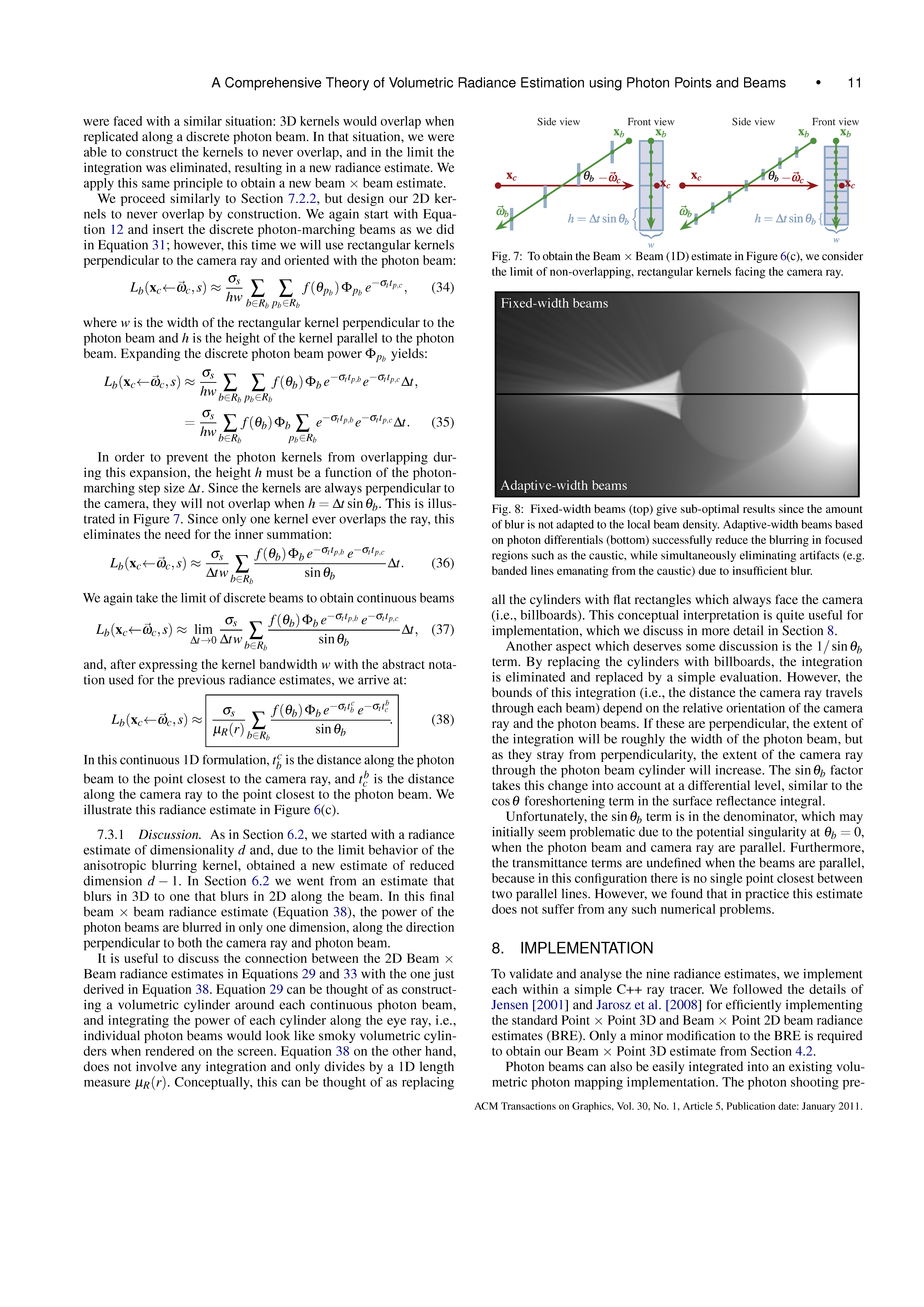 A Comprehensive Theory of Volumetric Radiance Estimation Using Photon Points and Beams Page 11