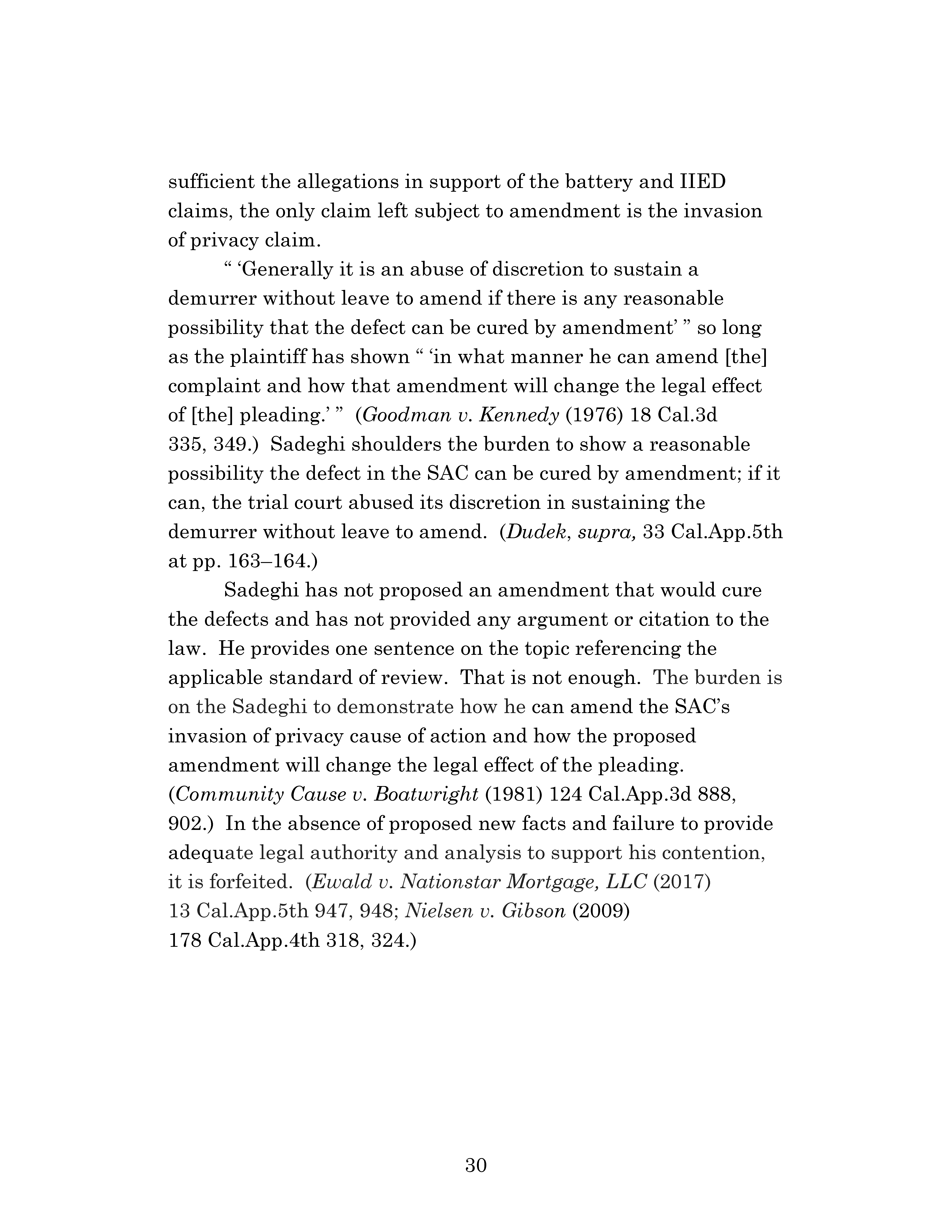 Appellate Court's Opinion Upholding Sadeghi's Claims for Battery and IIED Against Chen, Hu and Kung Page 30