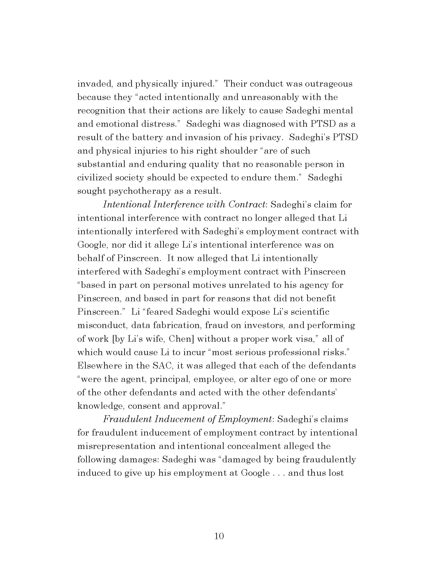 Dr. Iman Sadeghi v. Dr. Hao Li - Petition For Review Page 32