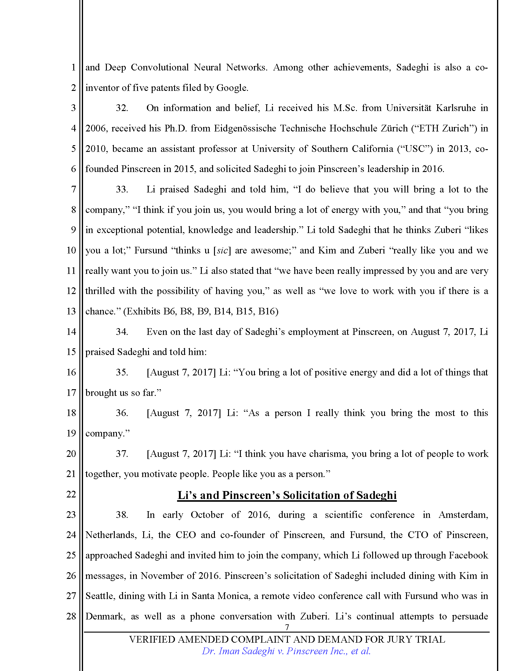 First Amended Complaint (FAC) Page 7