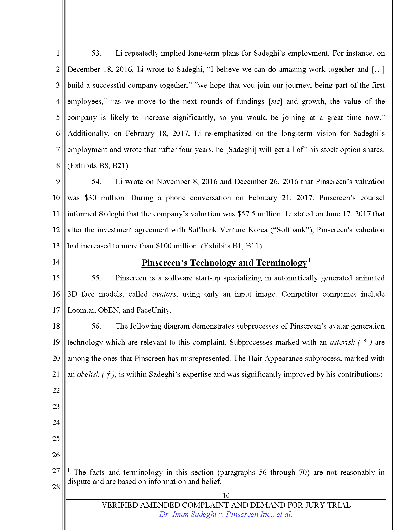 First Amended Complaint (FAC) Page 10