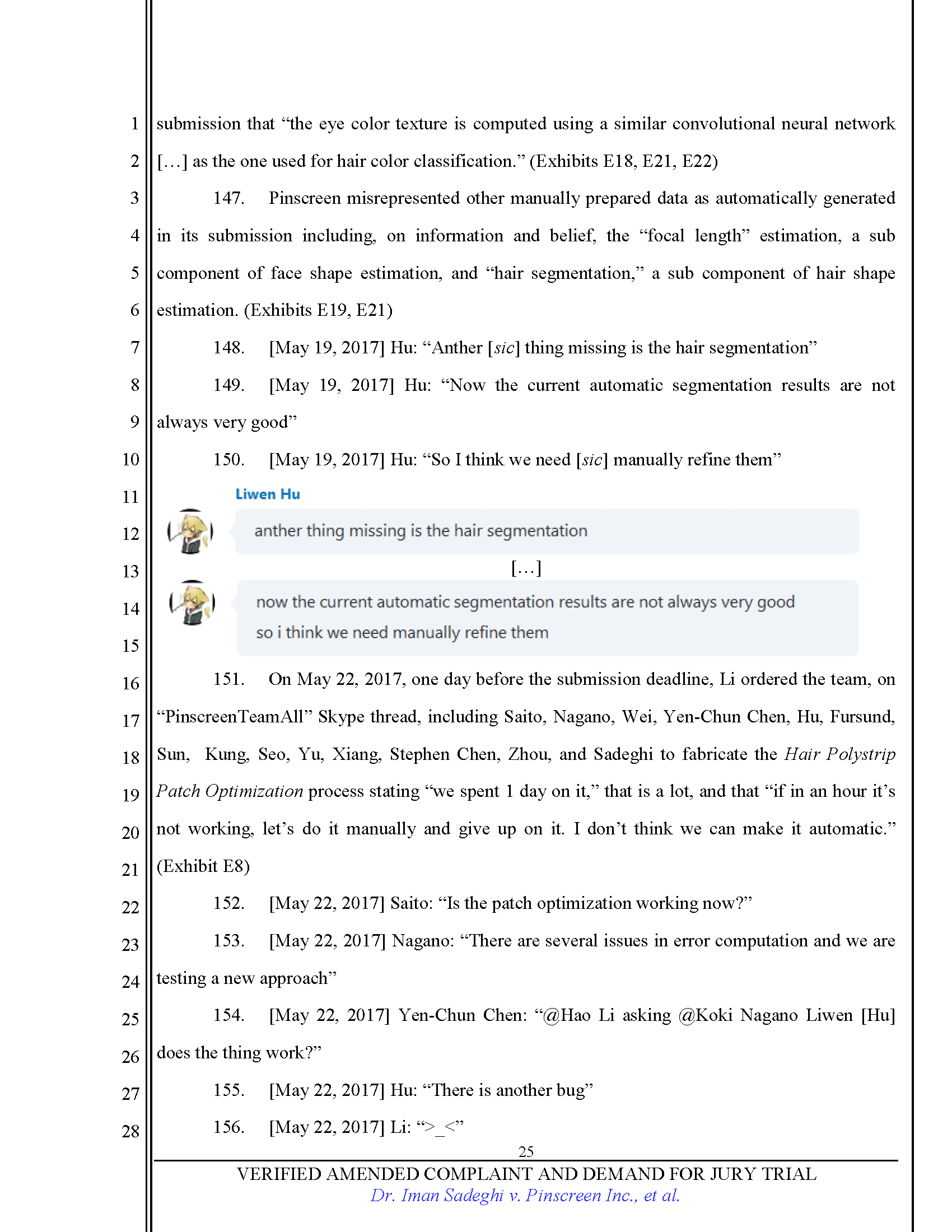 First Amended Complaint (FAC) Page 25