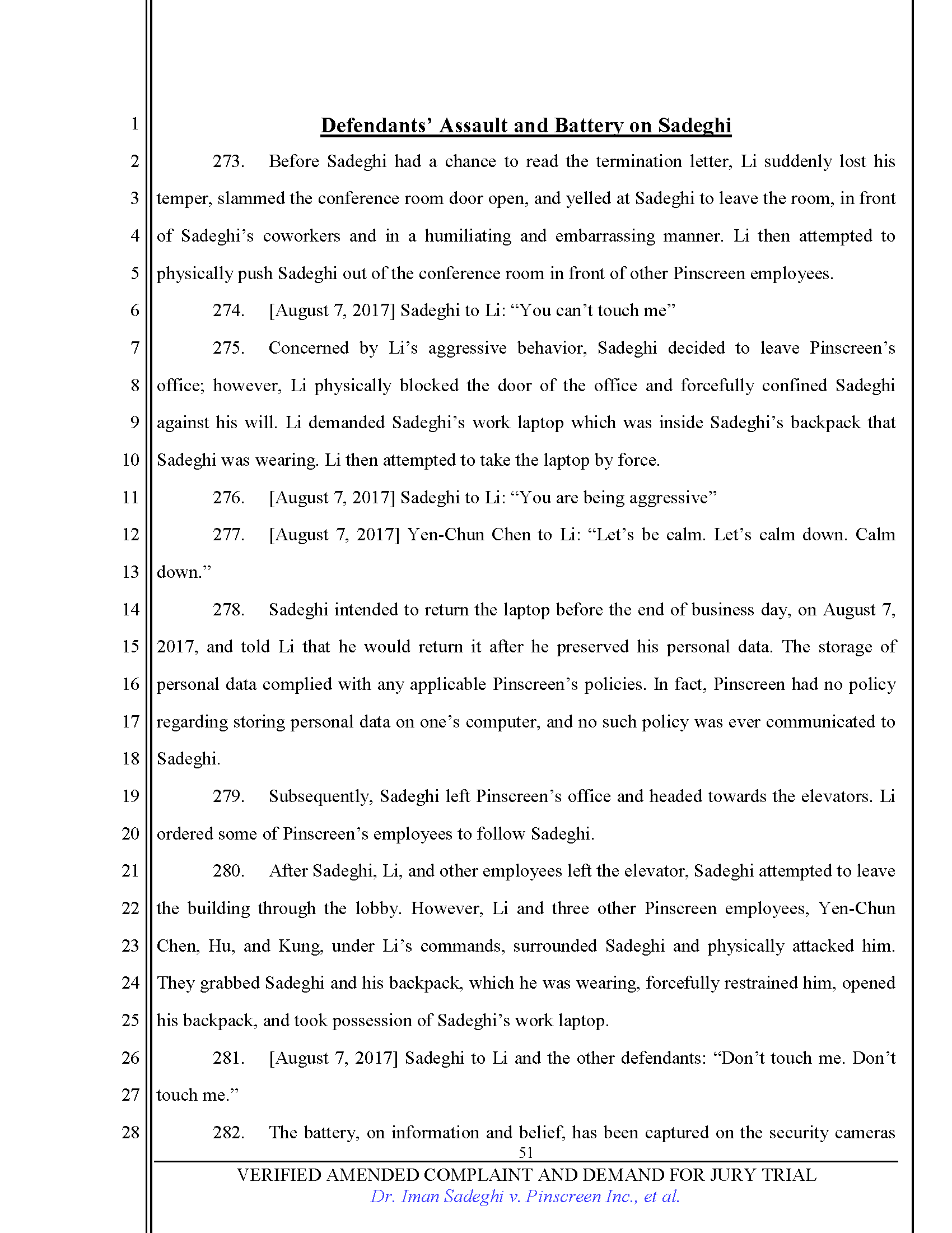 First Amended Complaint (FAC) Page 51