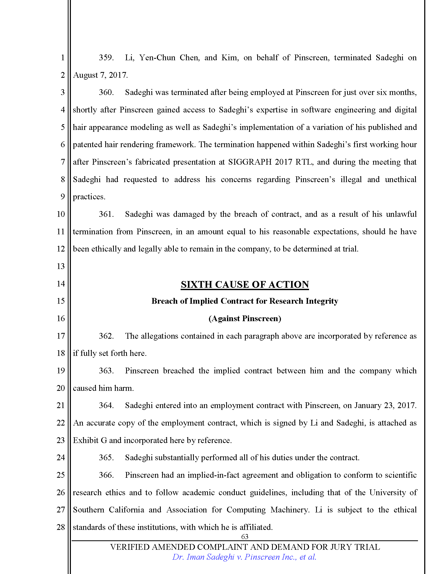 First Amended Complaint (FAC) Page 63