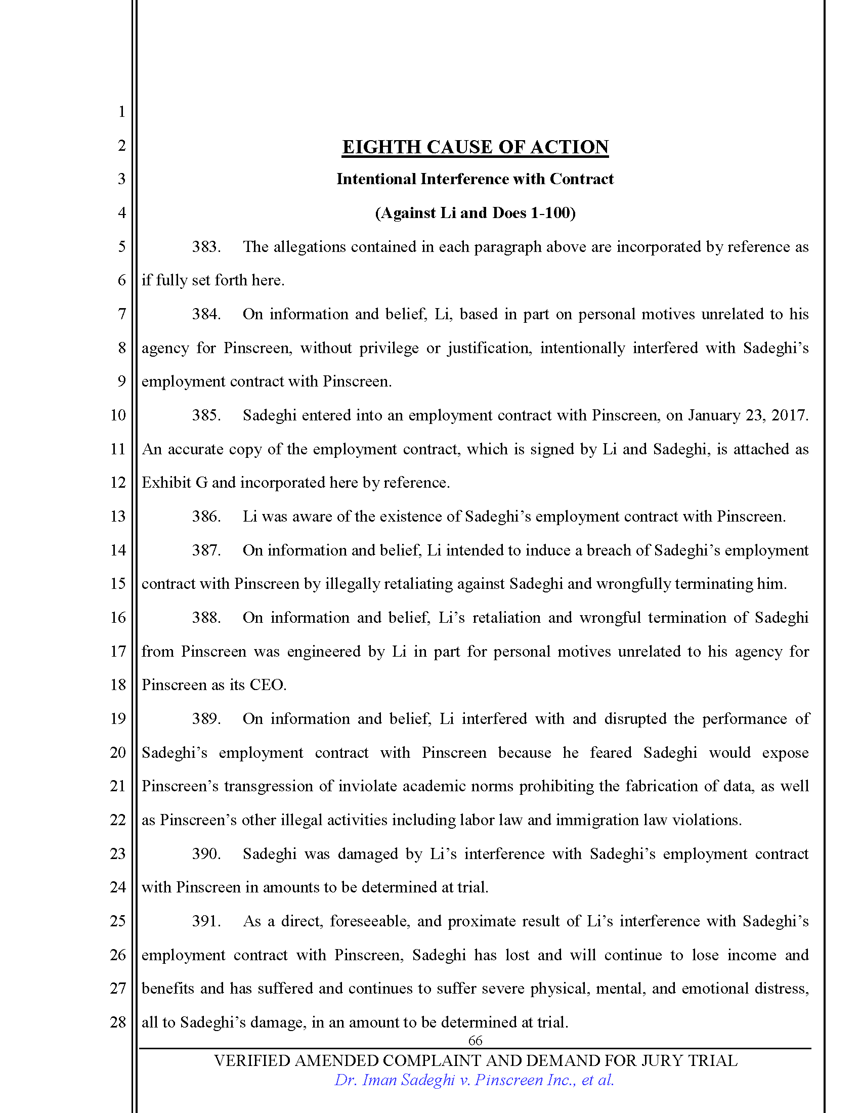 First Amended Complaint (FAC) Page 66