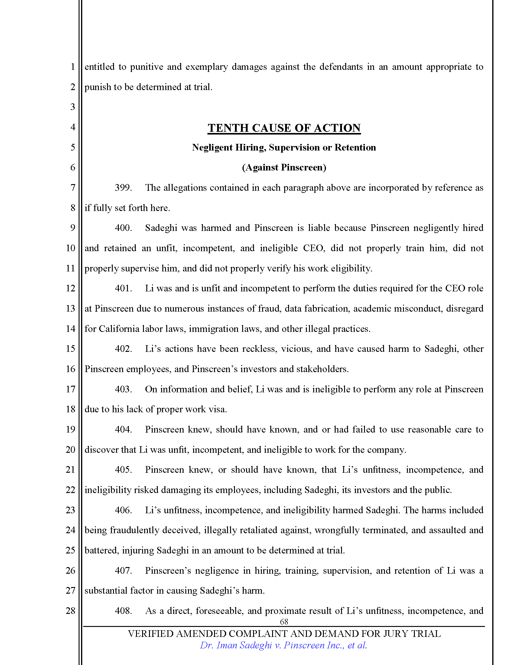 First Amended Complaint (FAC) Page 68
