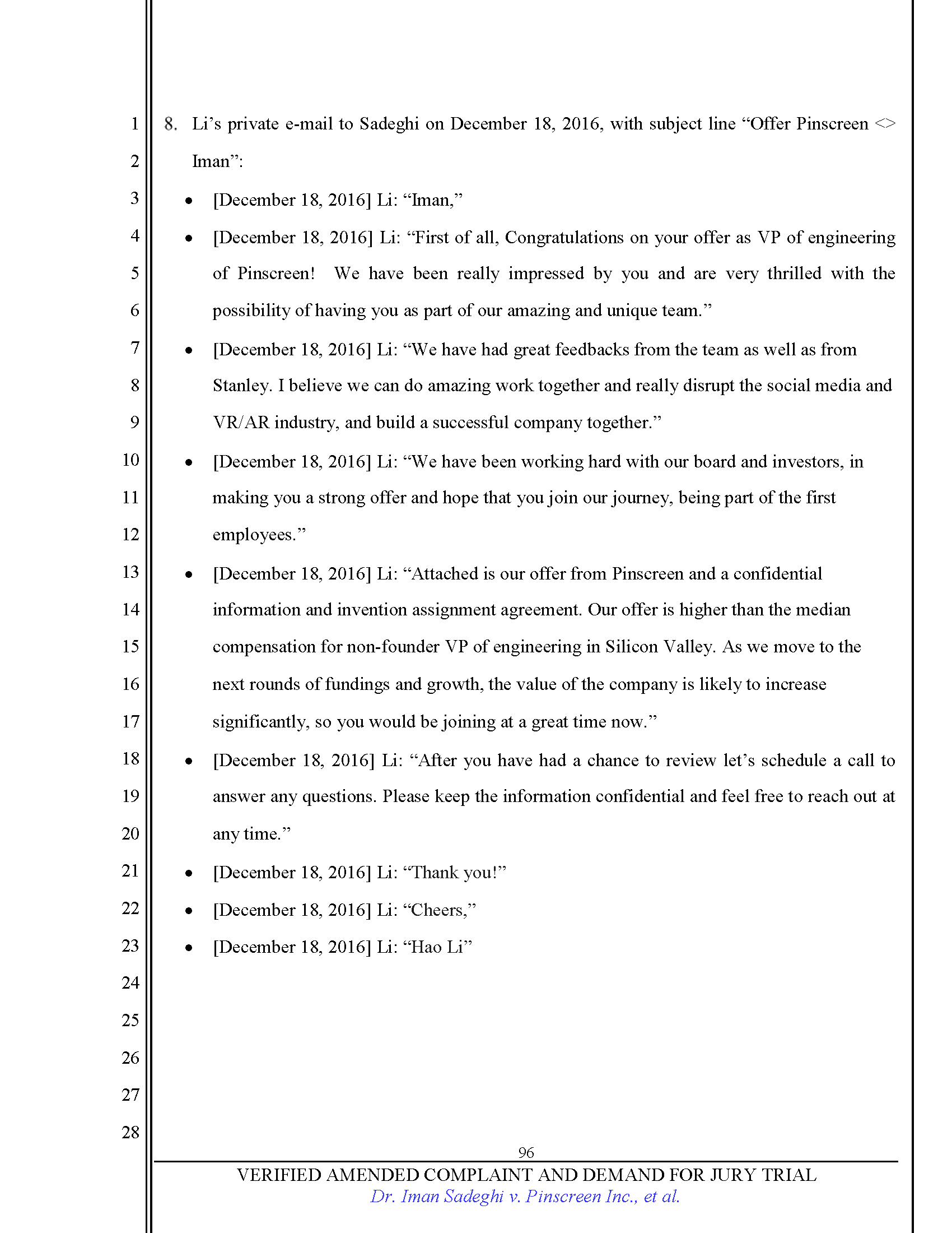 First Amended Complaint (FAC) Page 96