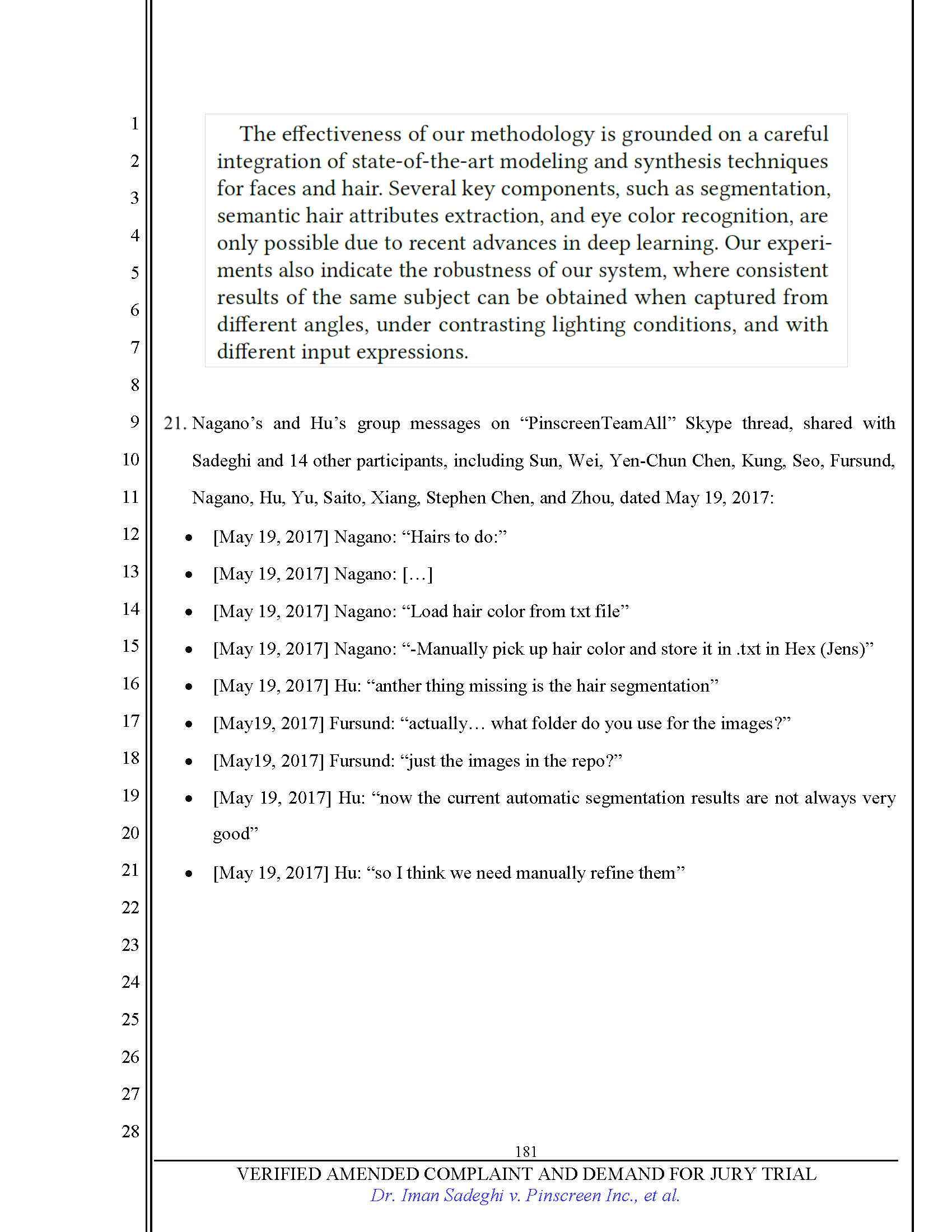 First Amended Complaint (FAC) Page 181
