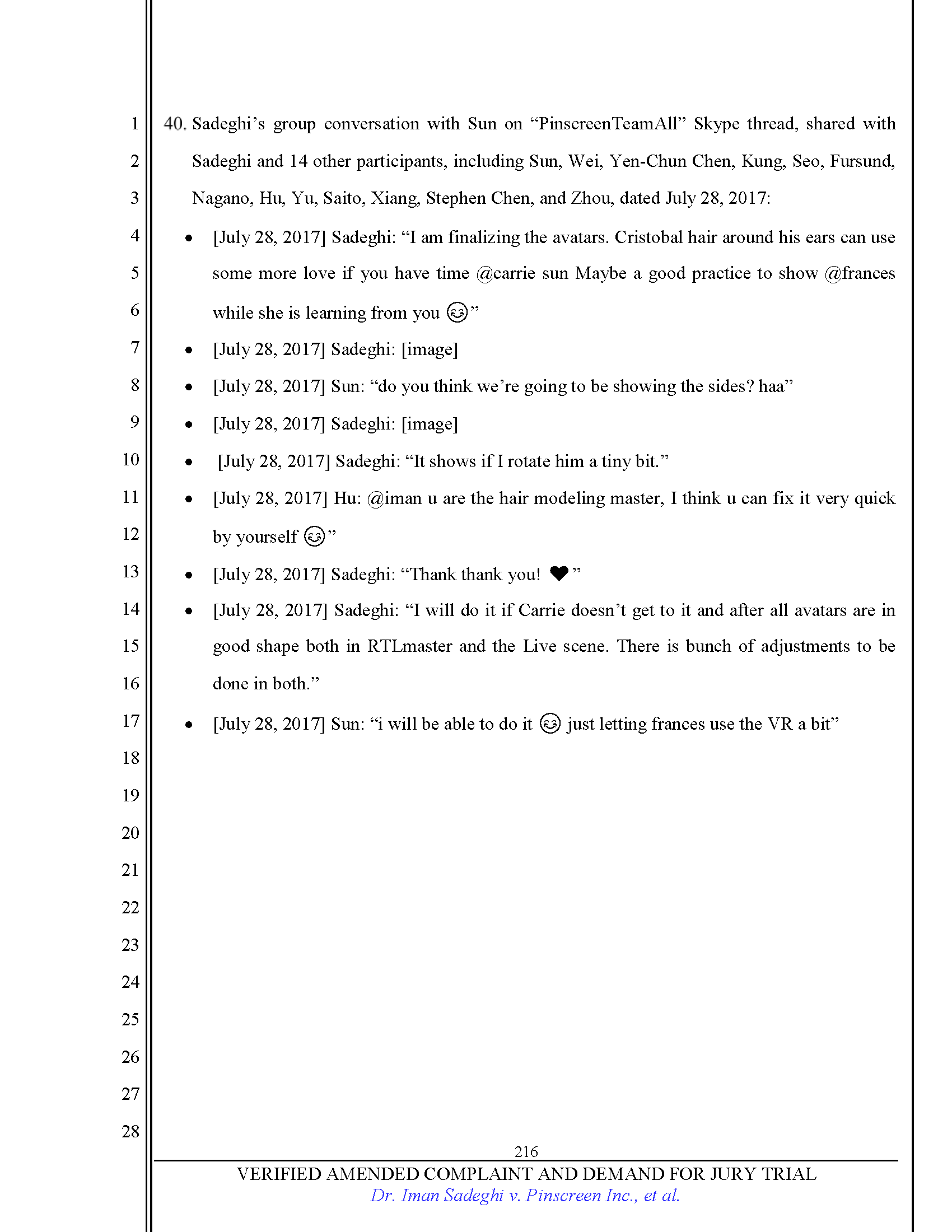 First Amended Complaint (FAC) Page 216