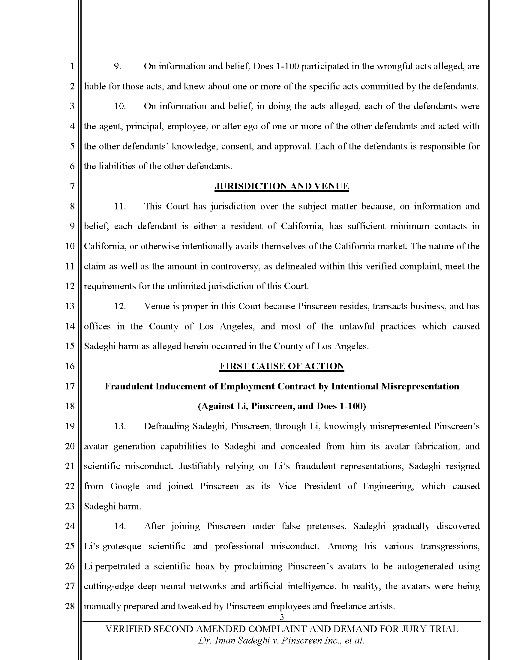 Second Amended Complaint (SAC) Page 4