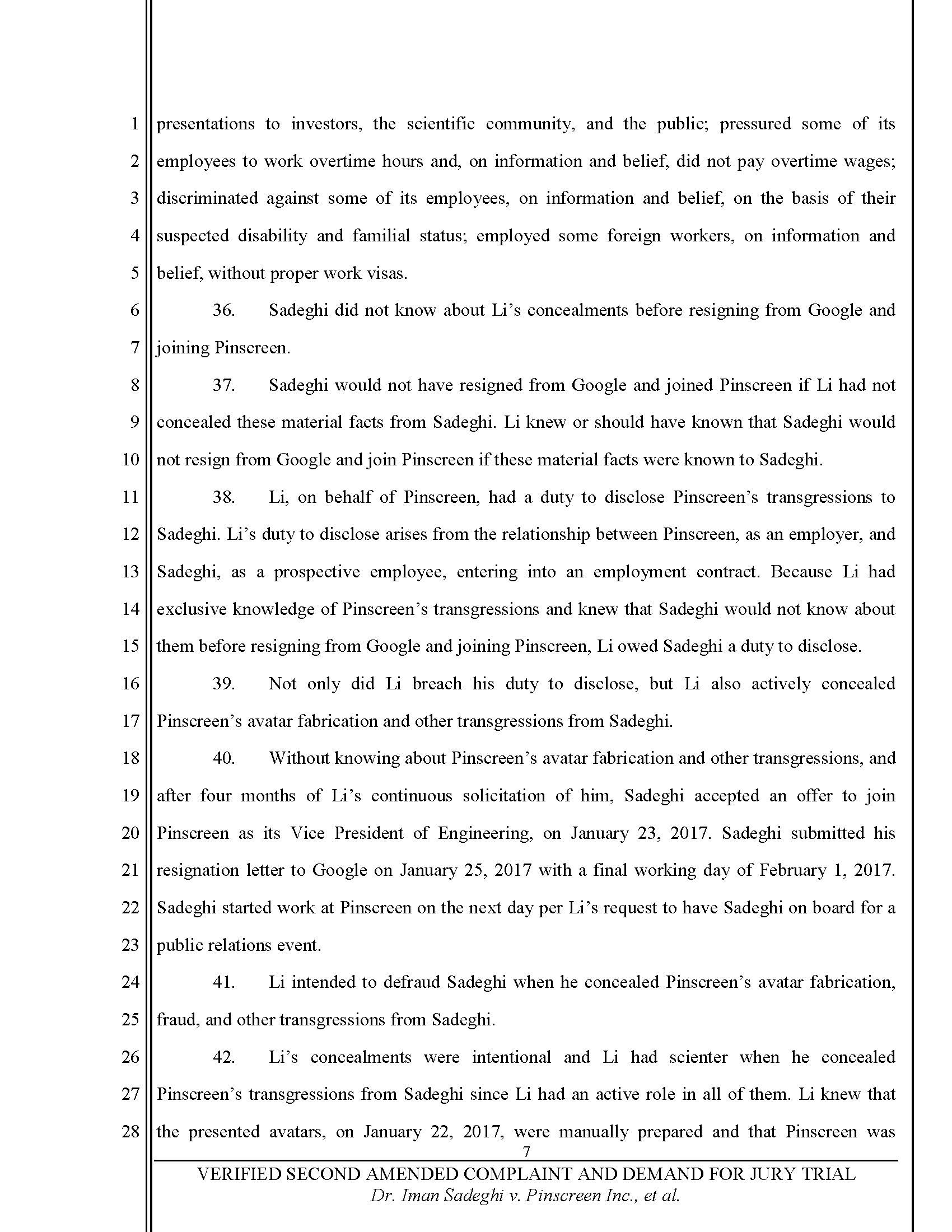 Second Amended Complaint (SAC) Page 8