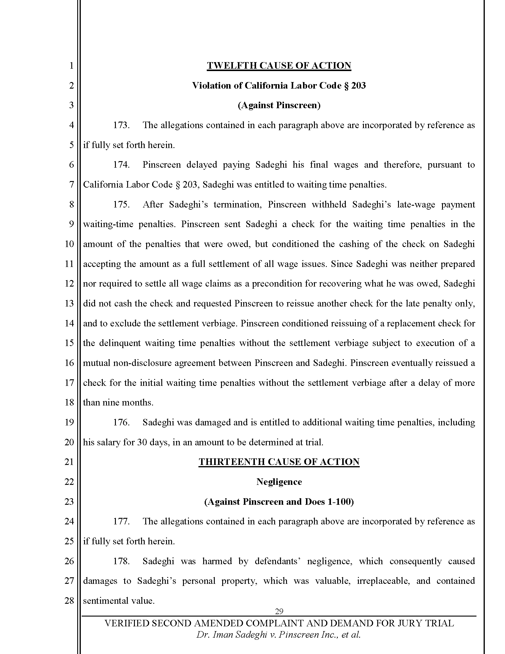 Second Amended Complaint (SAC) Page 30