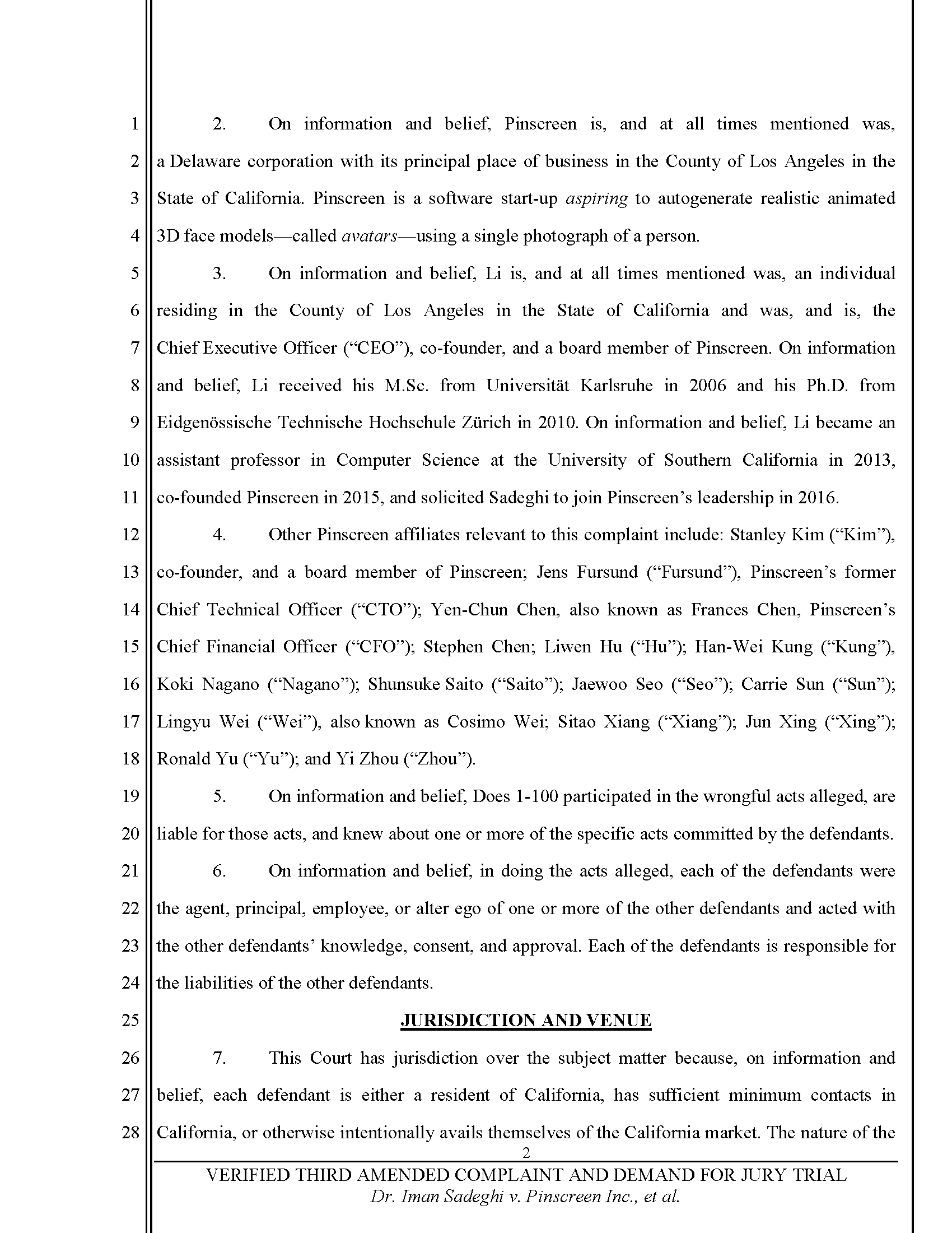 Third Amended Complaint (TAC) Page 3