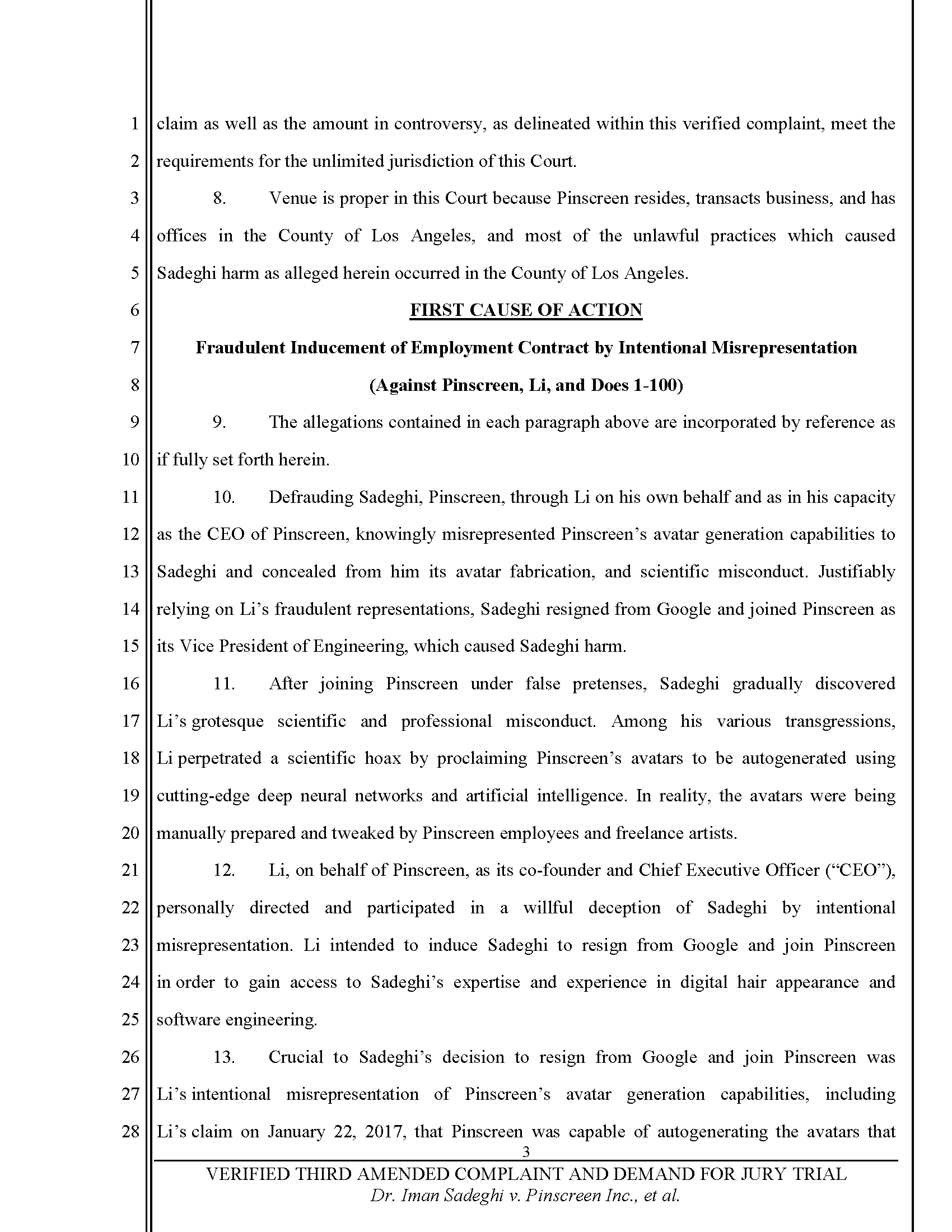 Third Amended Complaint (TAC) Page 4