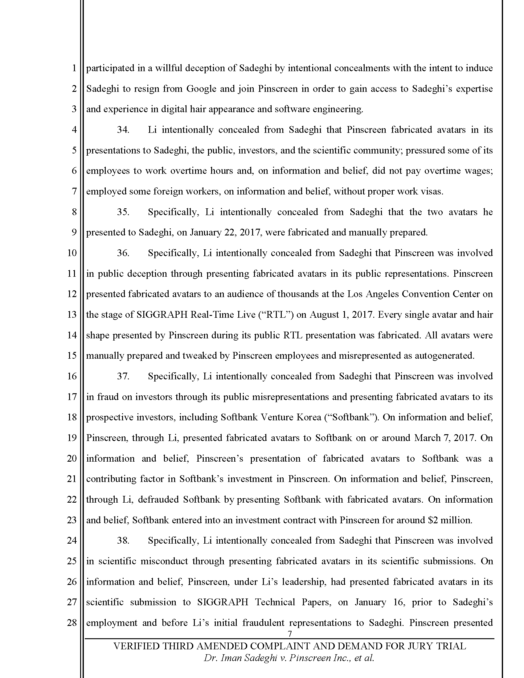Third Amended Complaint (TAC) Page 8
