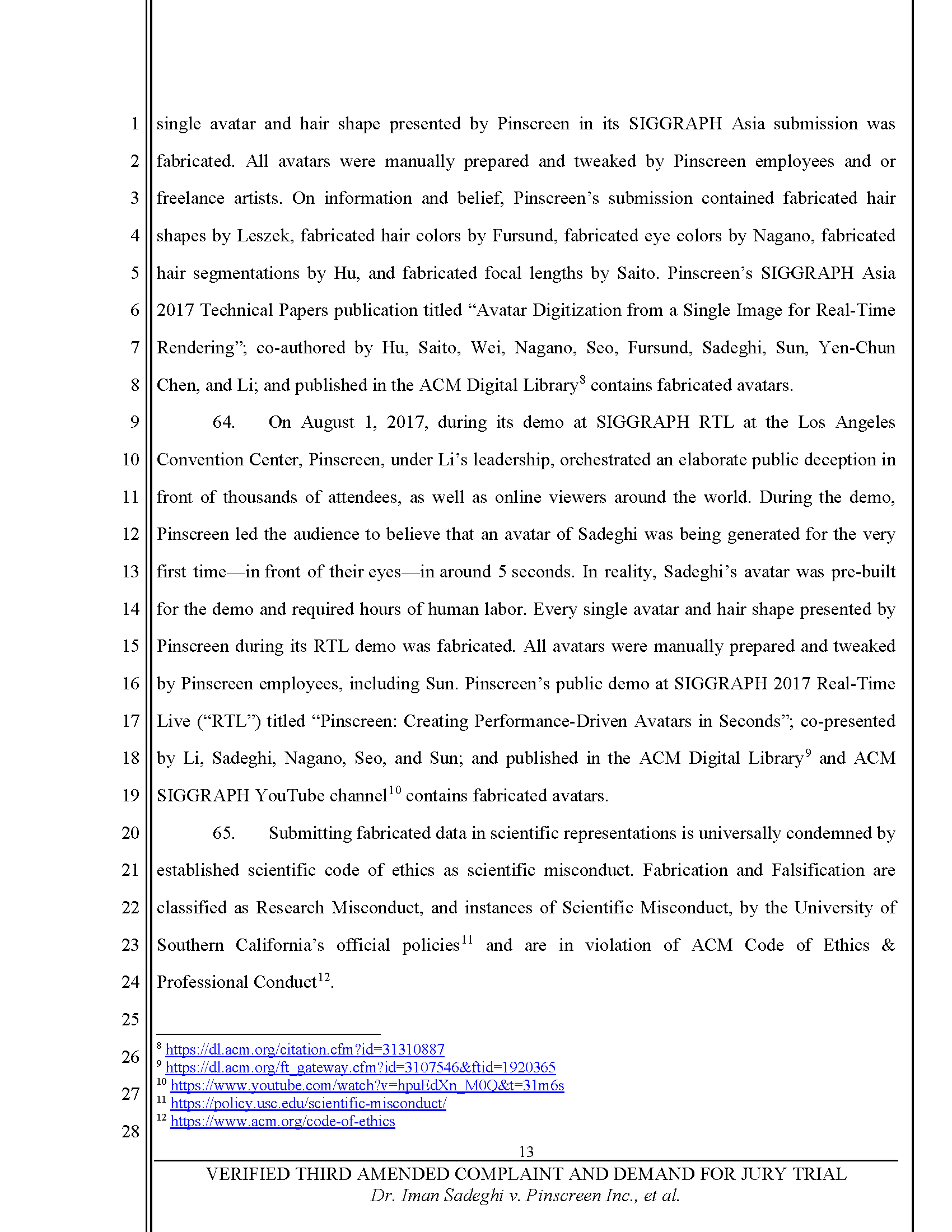Third Amended Complaint (TAC) Page 14