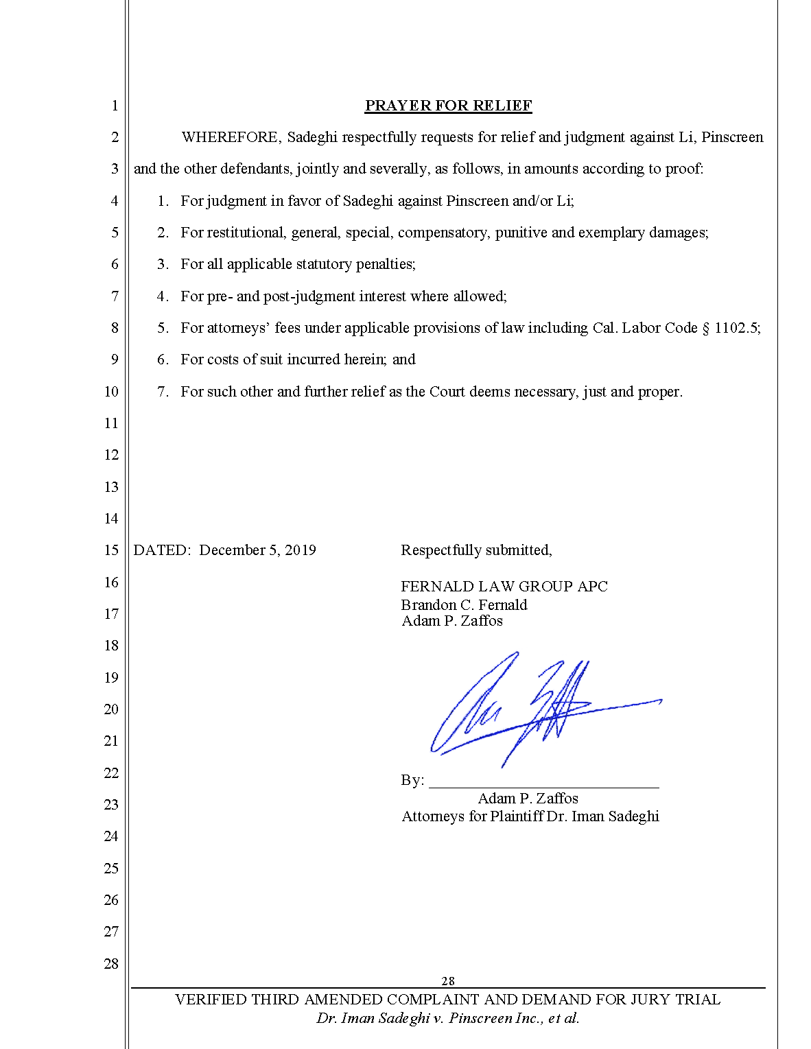 Third Amended Complaint (TAC) Page 29