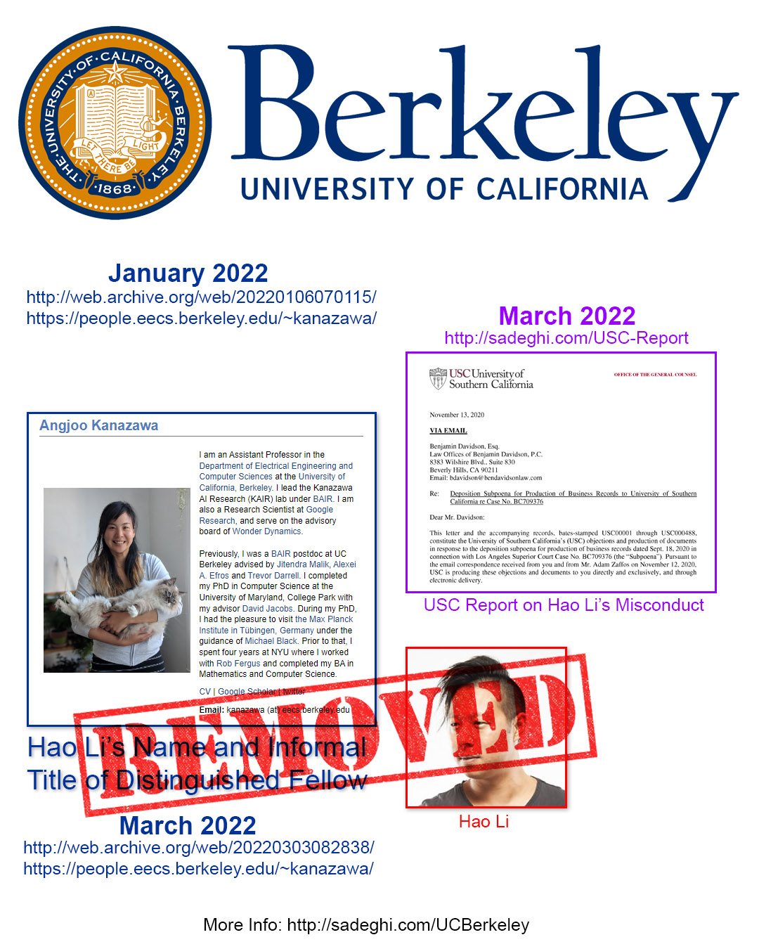 UC Berkeley Removes Hao Li's Name and Informal Title Amid USC Report
